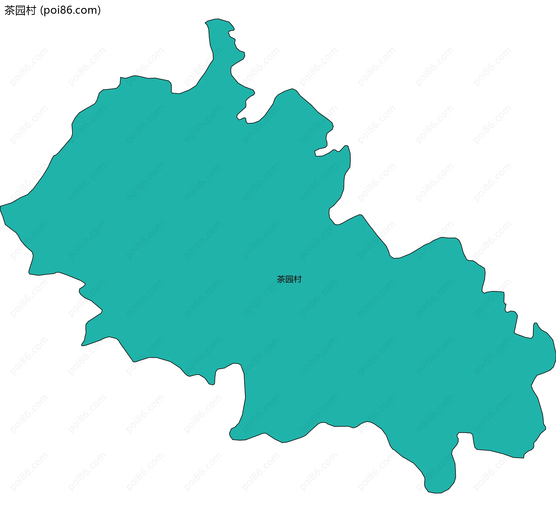 茶园村边界地图