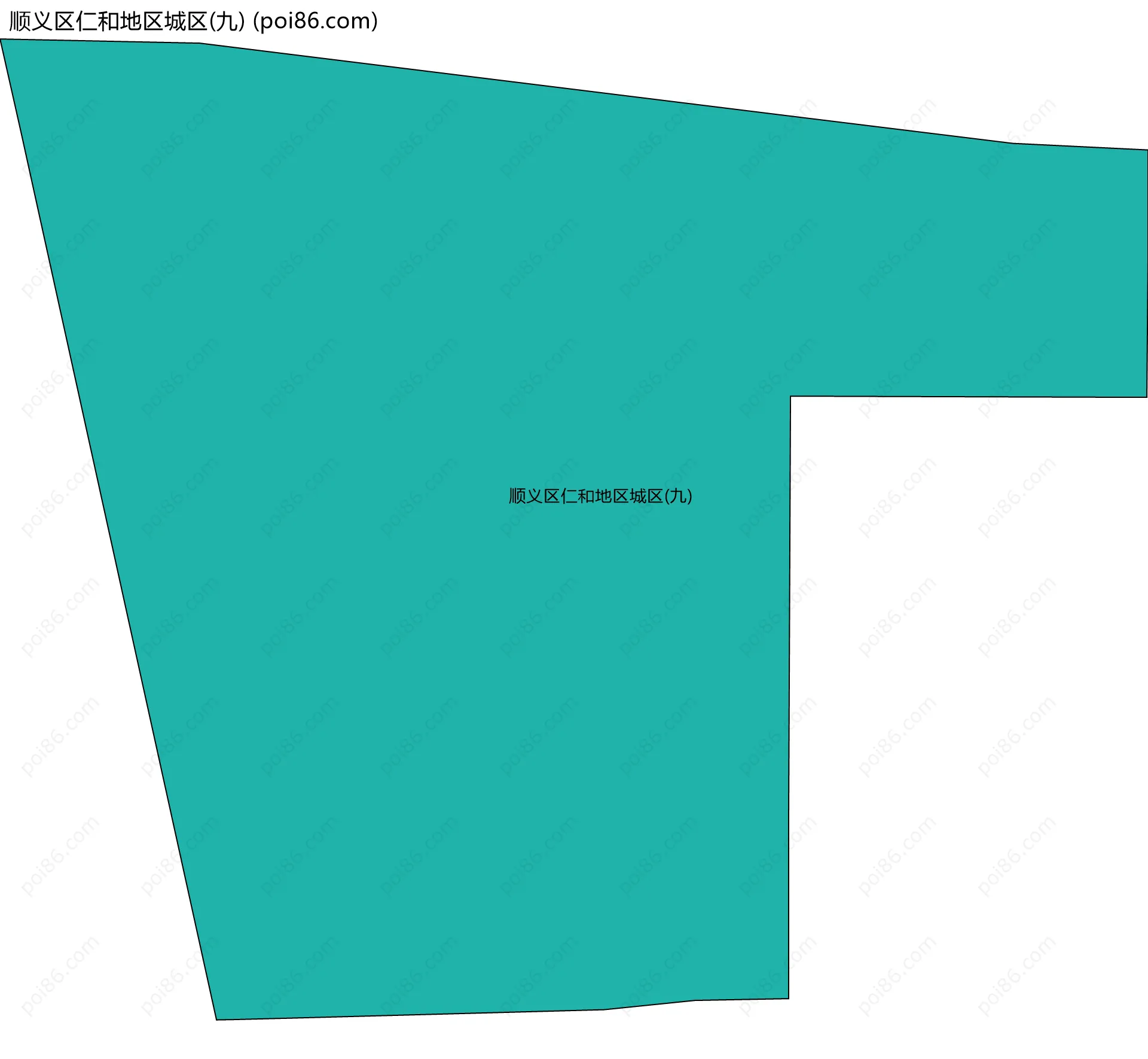 顺义区仁和地区城区(九)边界地图