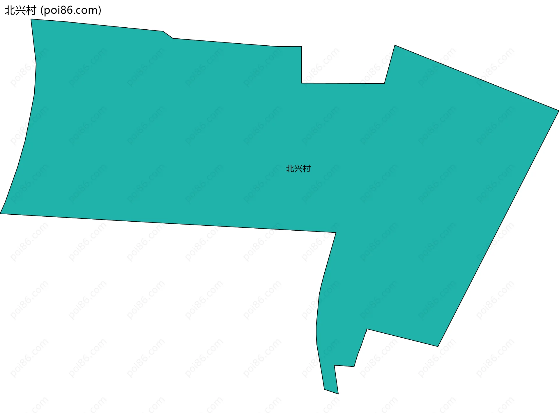 北兴村边界地图