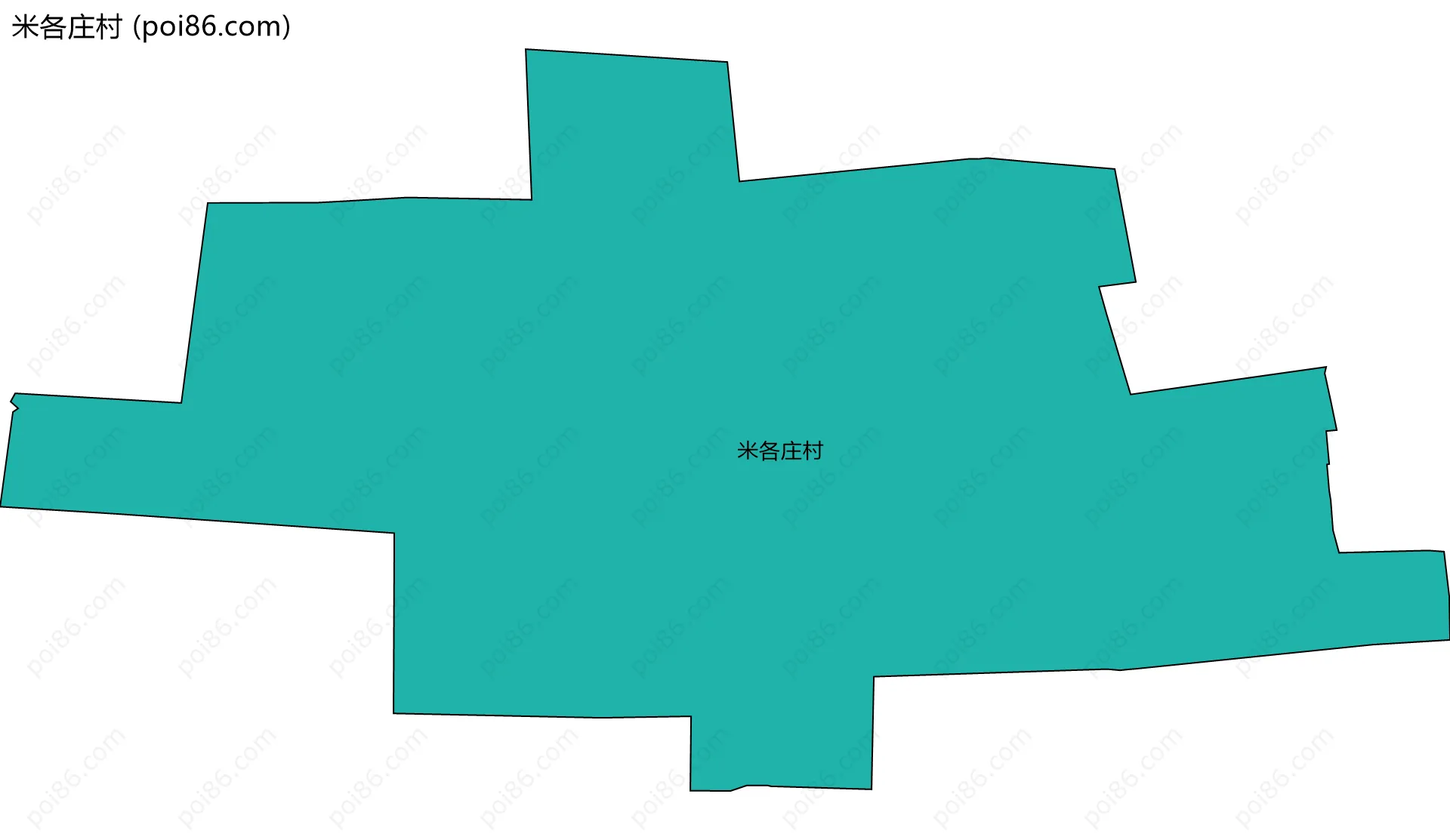 米各庄村边界地图