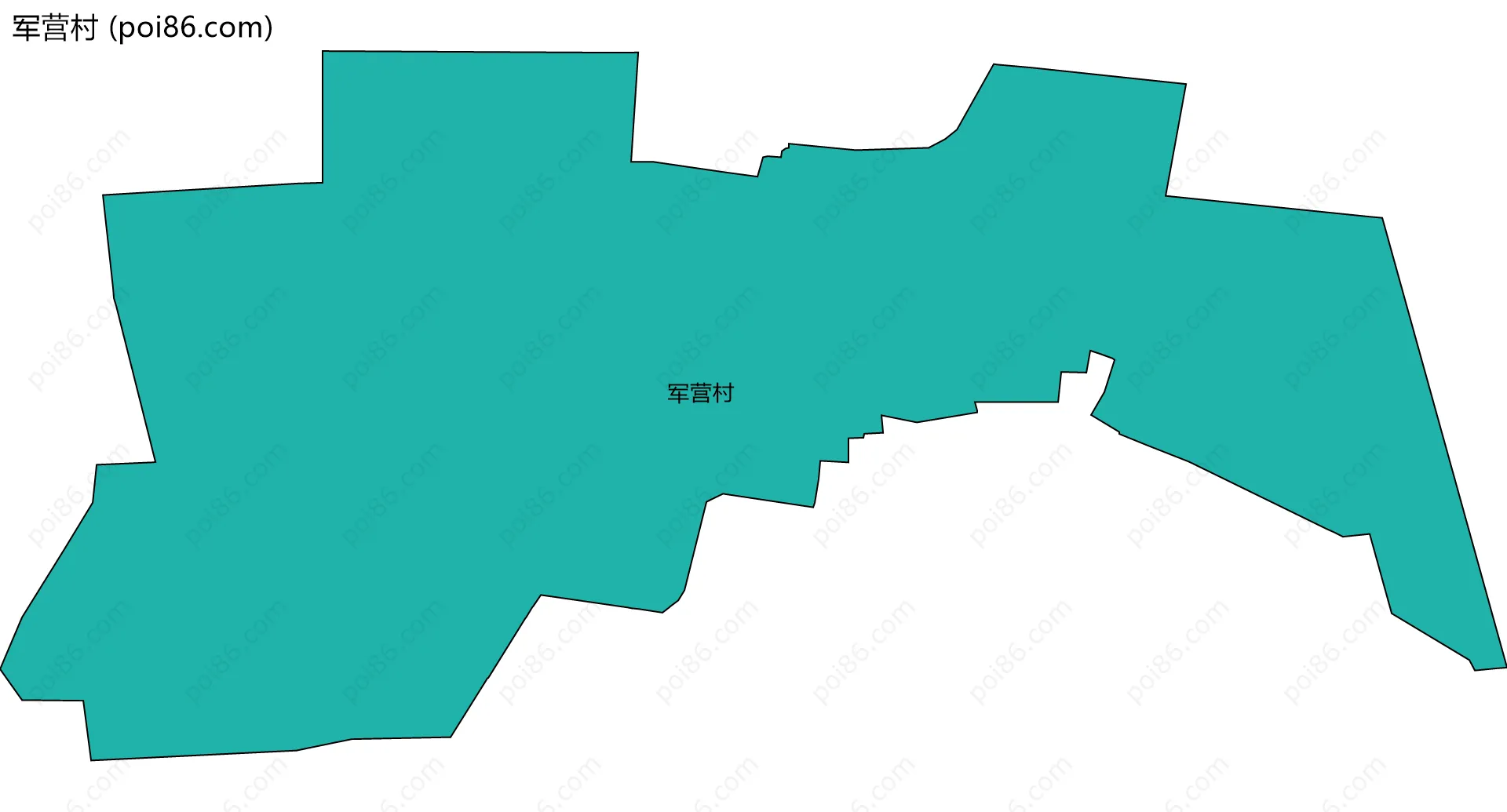 军营村边界地图