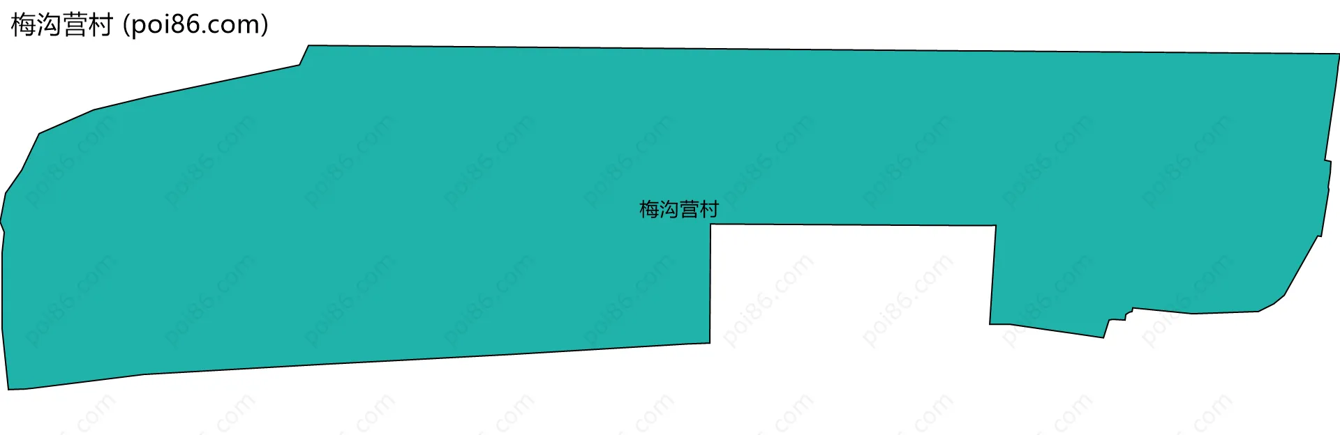 梅沟营村边界地图