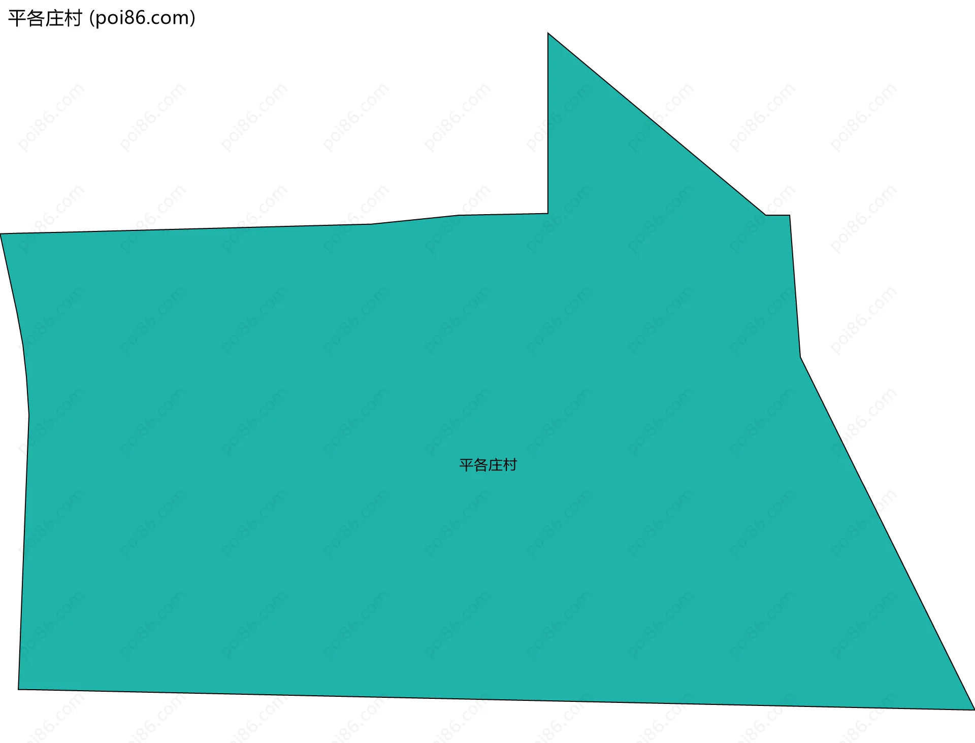 平各庄村边界地图