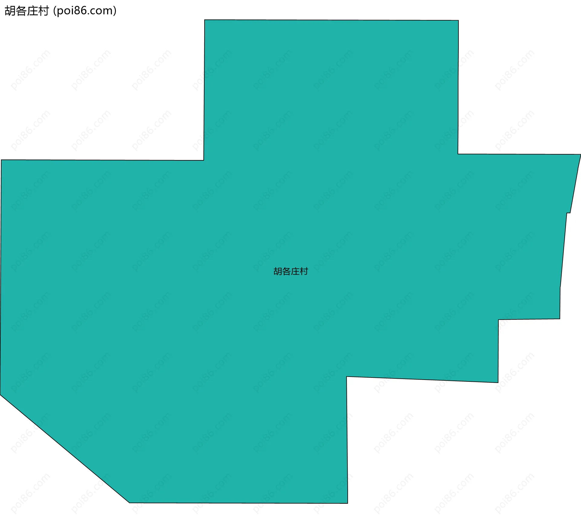 胡各庄村边界地图