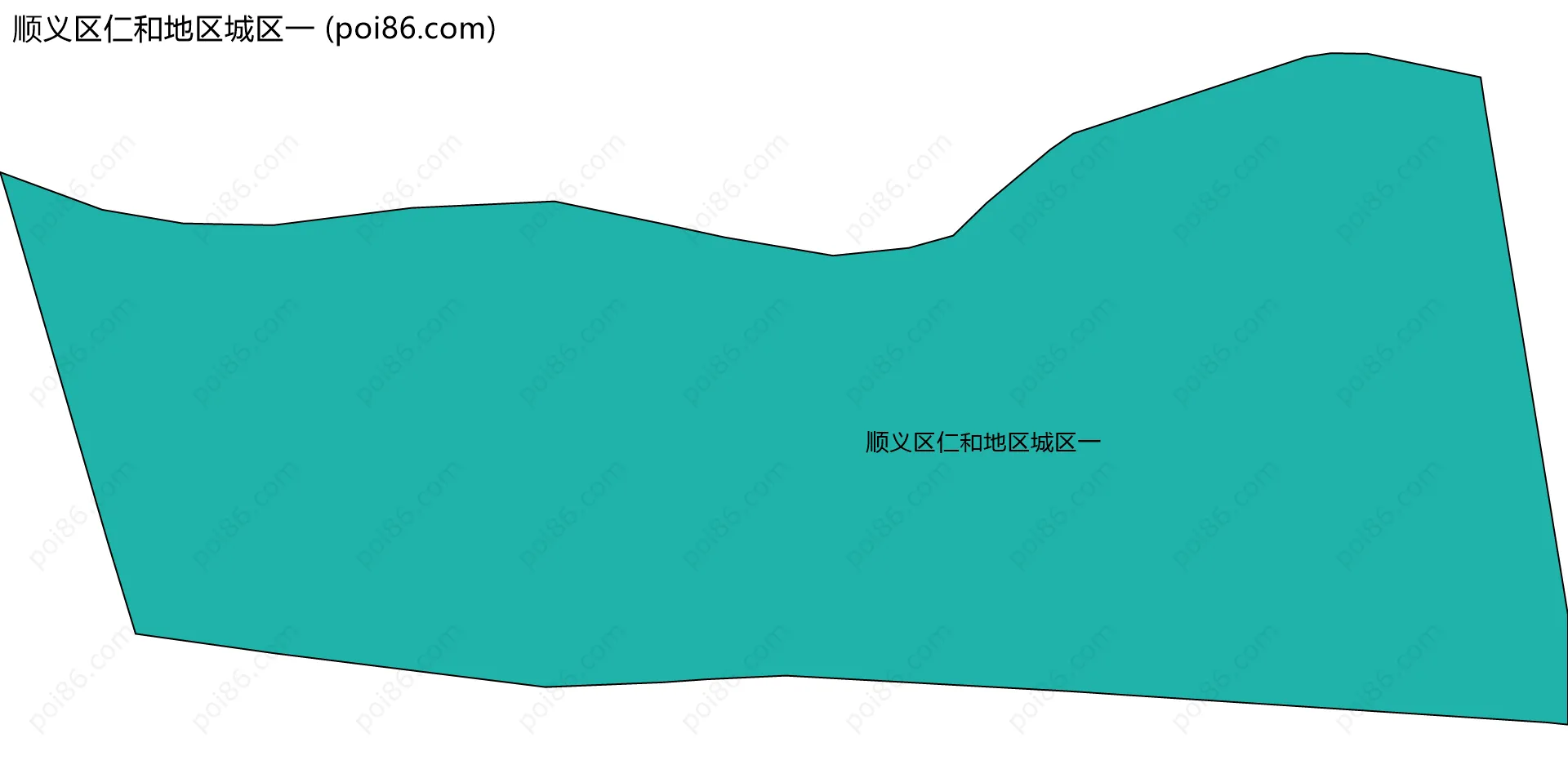 顺义区仁和地区城区一边界地图