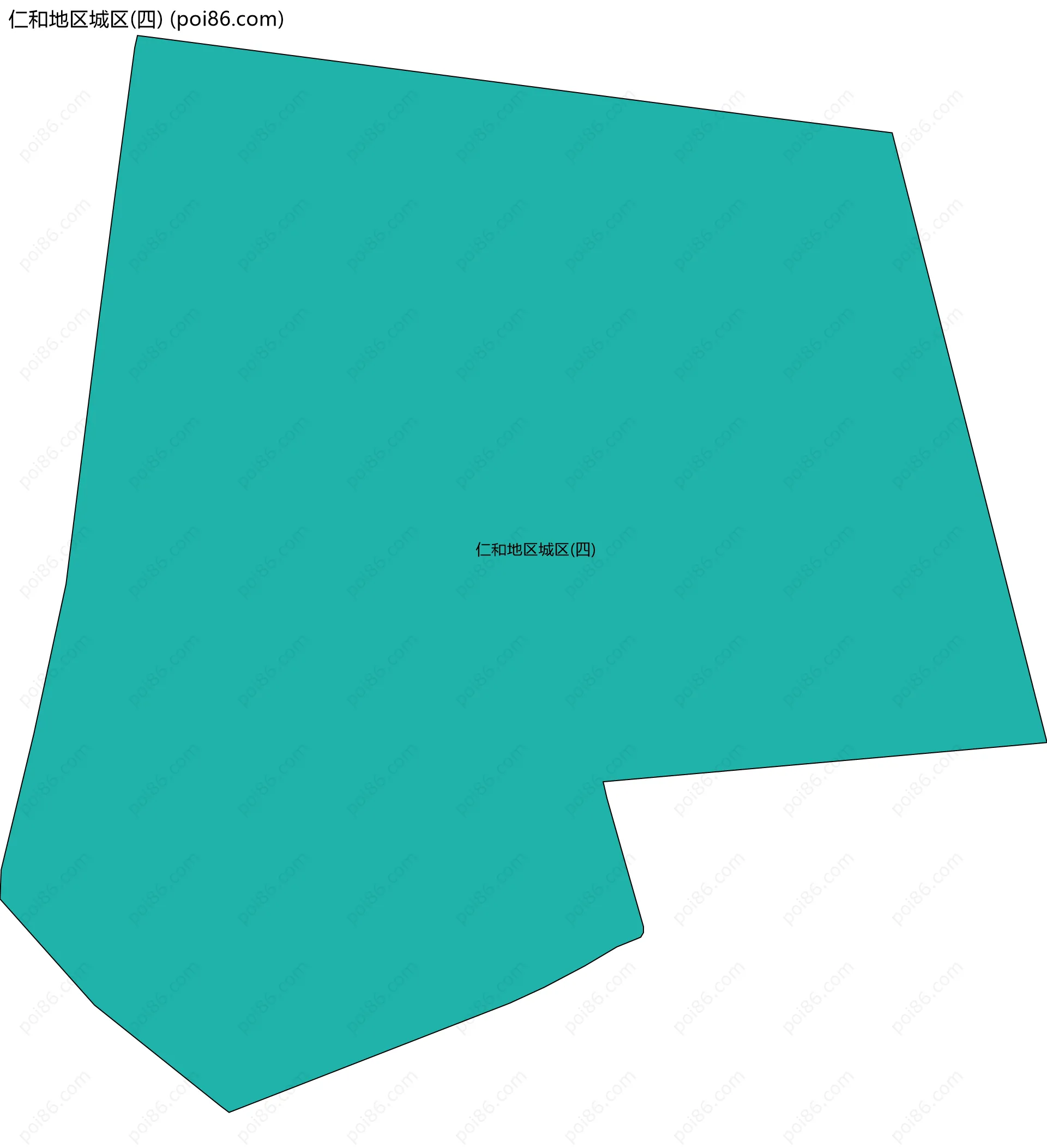 仁和地区城区(四)边界地图