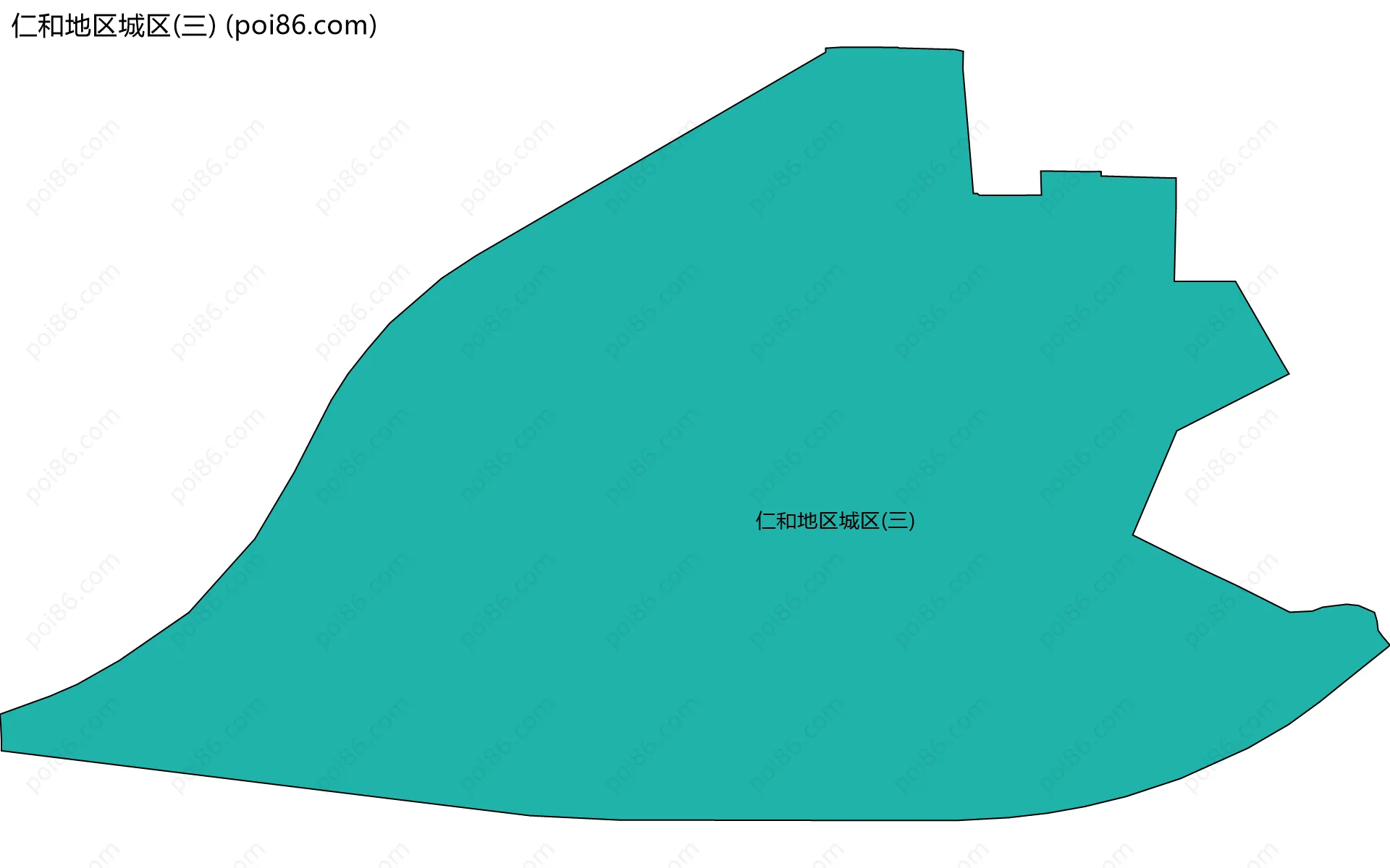 仁和地区城区(三)边界地图
