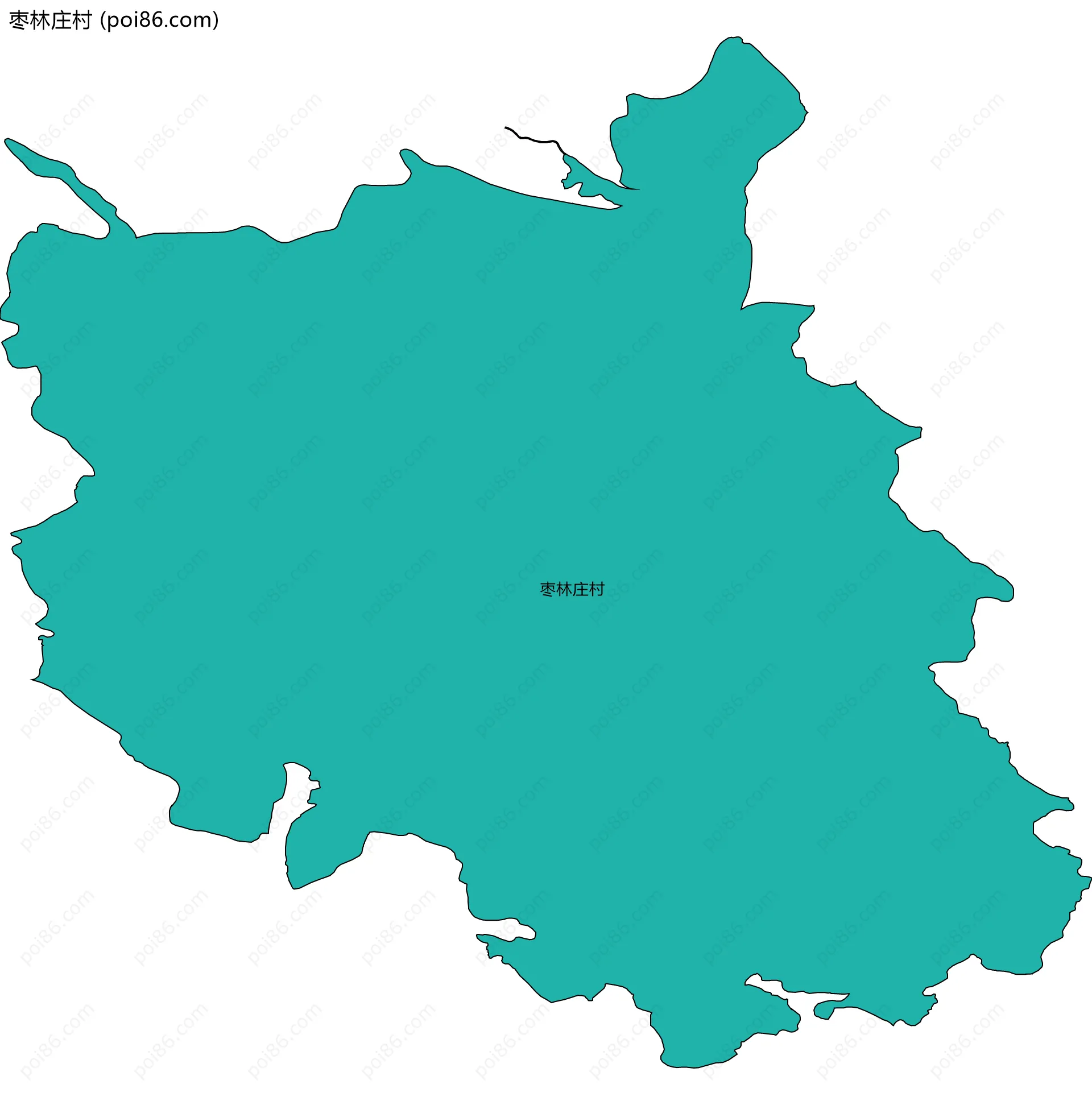 枣林庄村边界地图