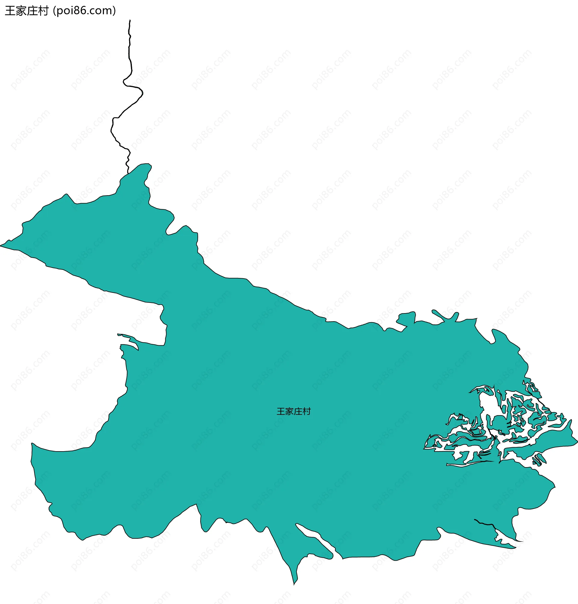 王家庄村边界地图