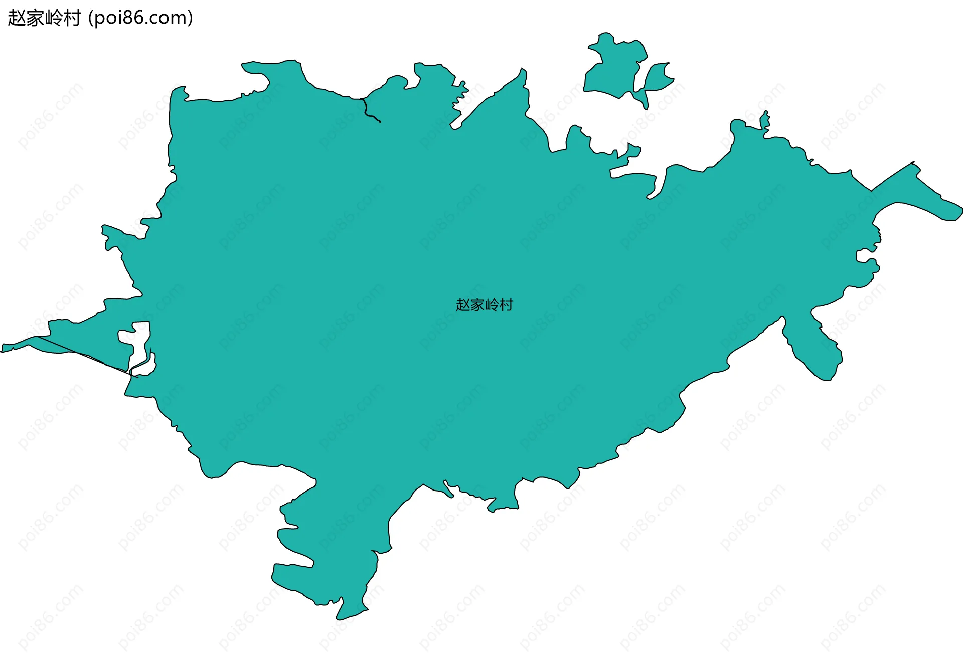 赵家岭村边界地图
