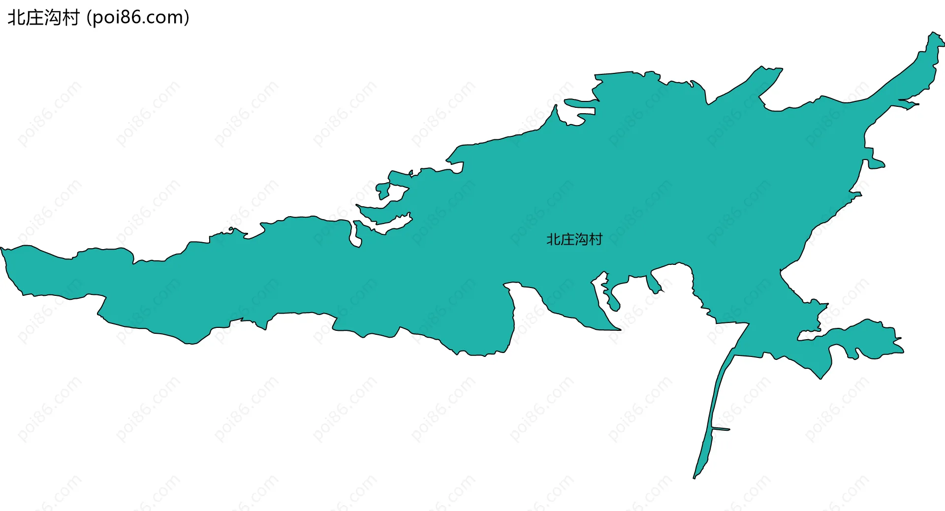 北庄沟村边界地图