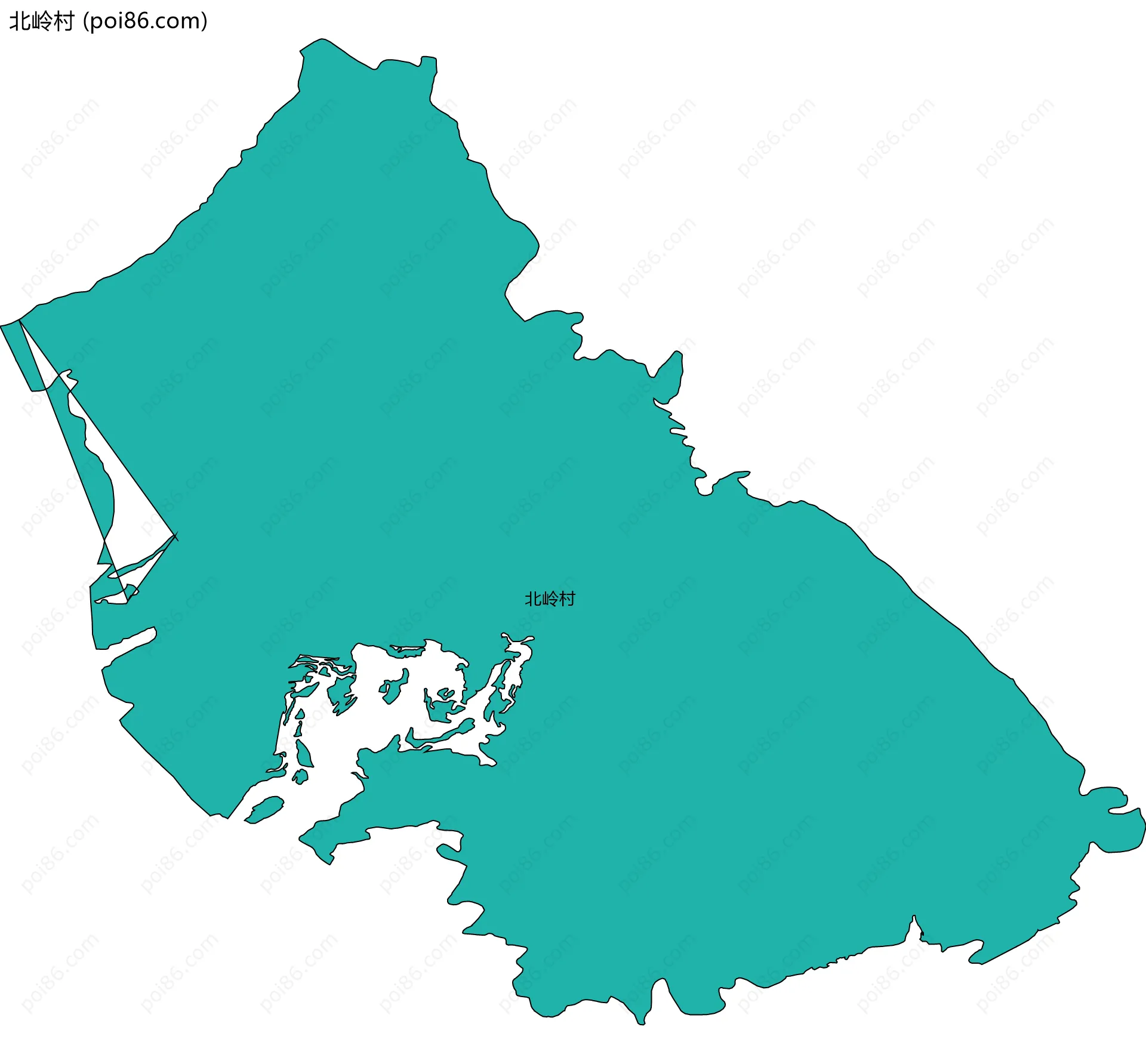 北岭村边界地图