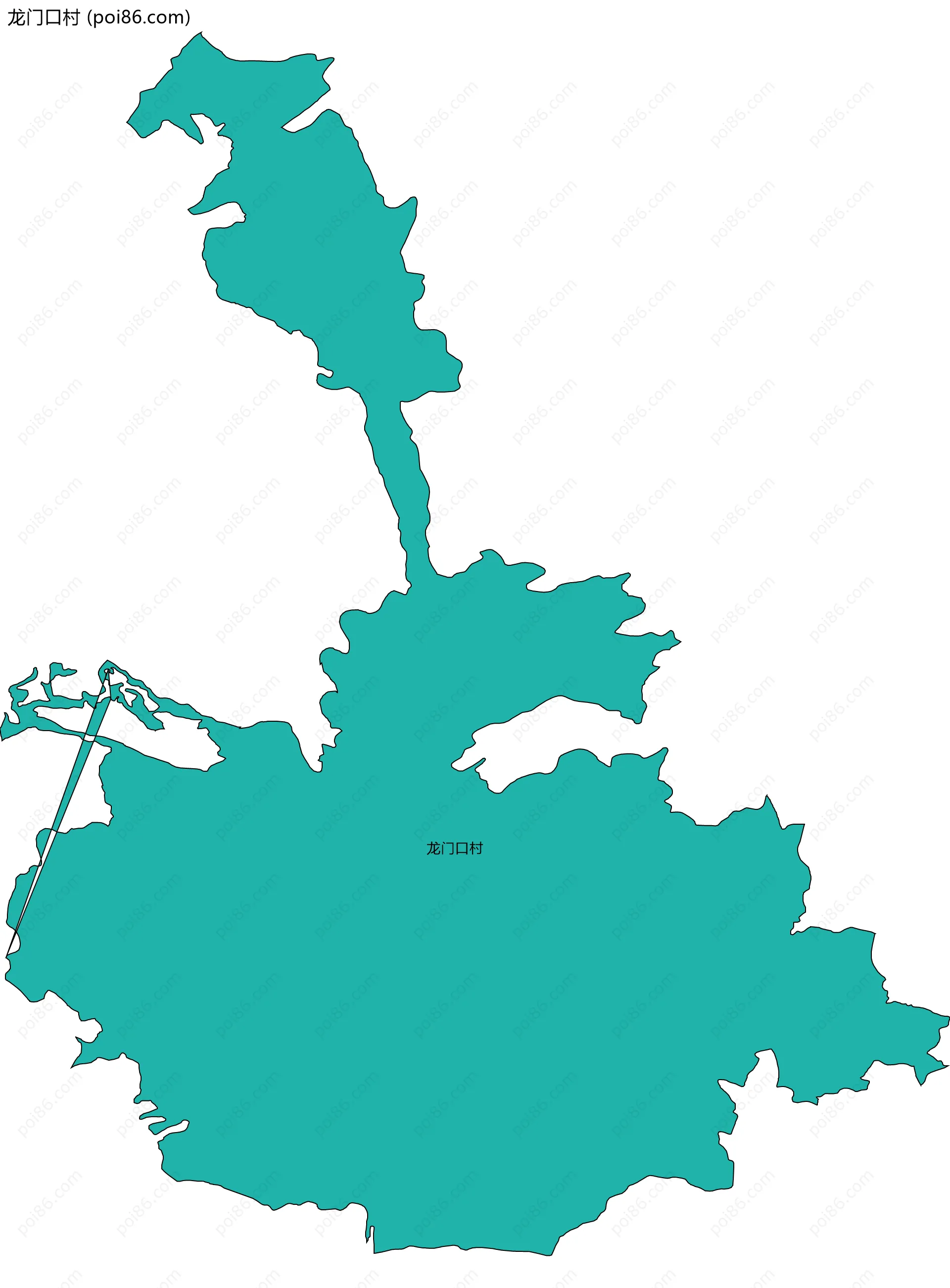 龙门口村边界地图
