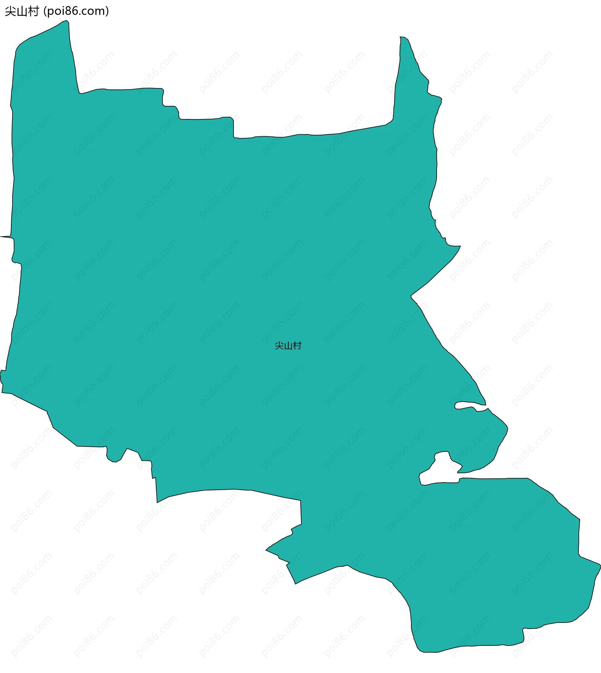 尖山村边界地图