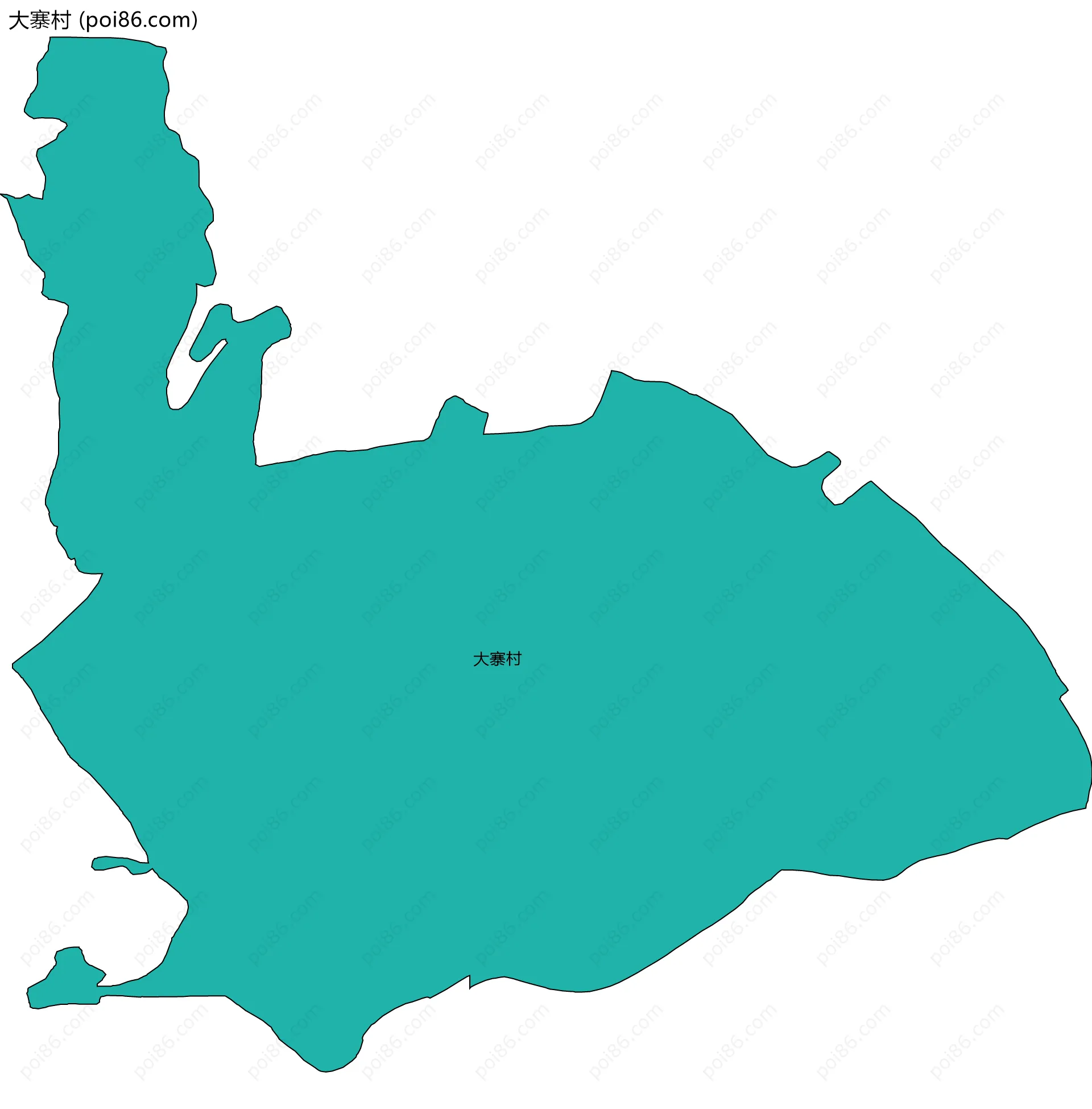 大寨村边界地图