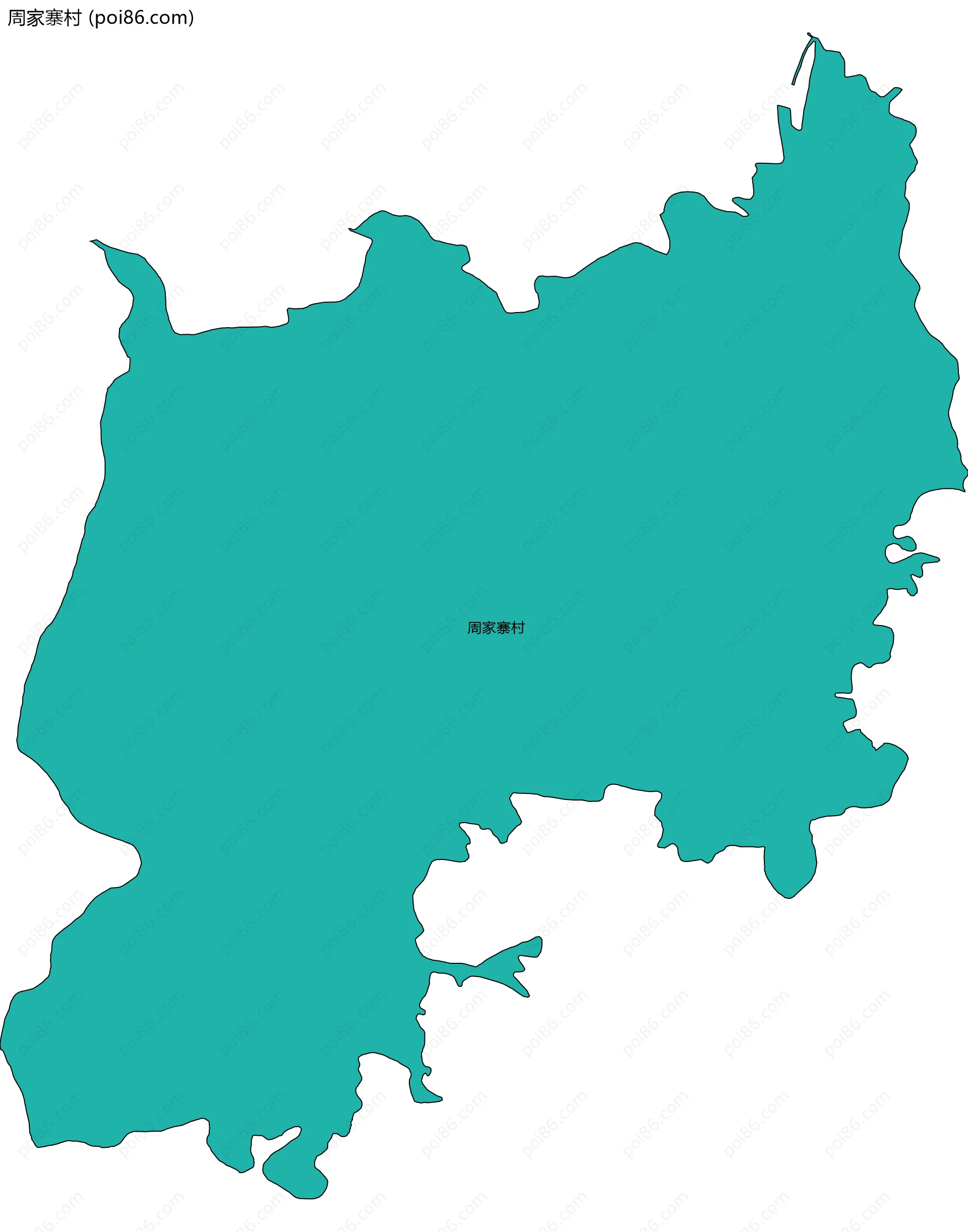 周家寨村边界地图