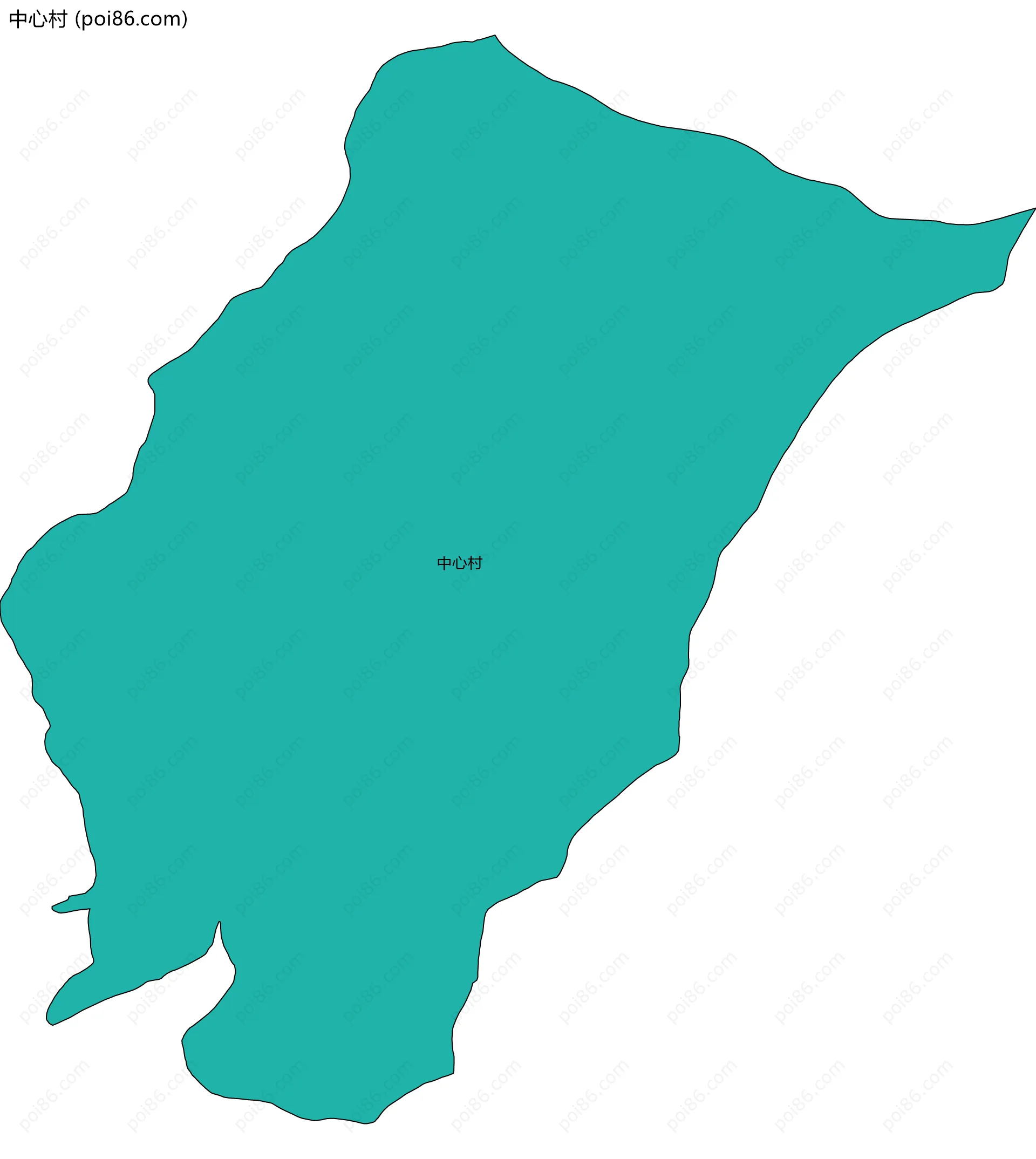 中心村边界地图