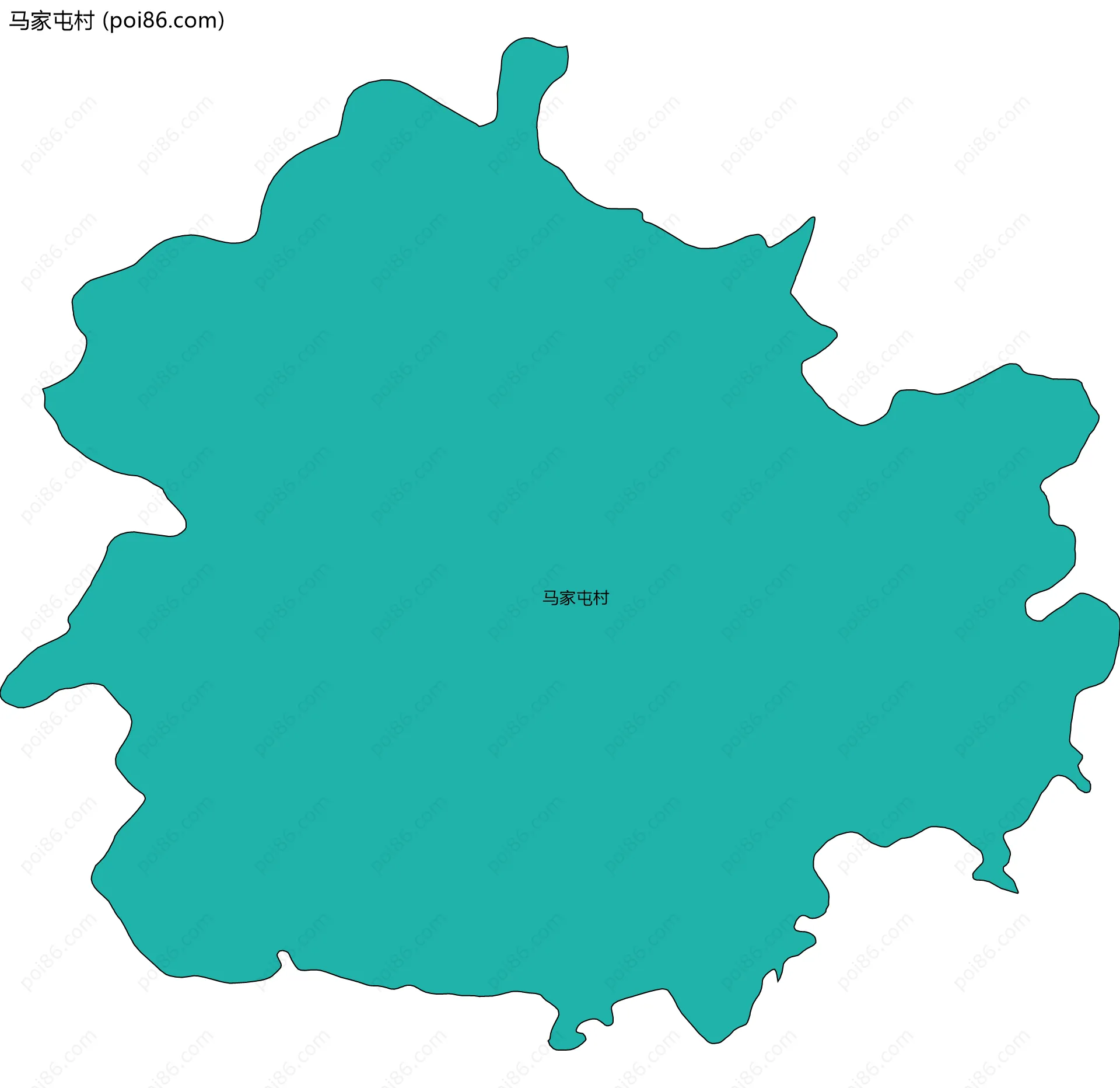 马家屯村边界地图