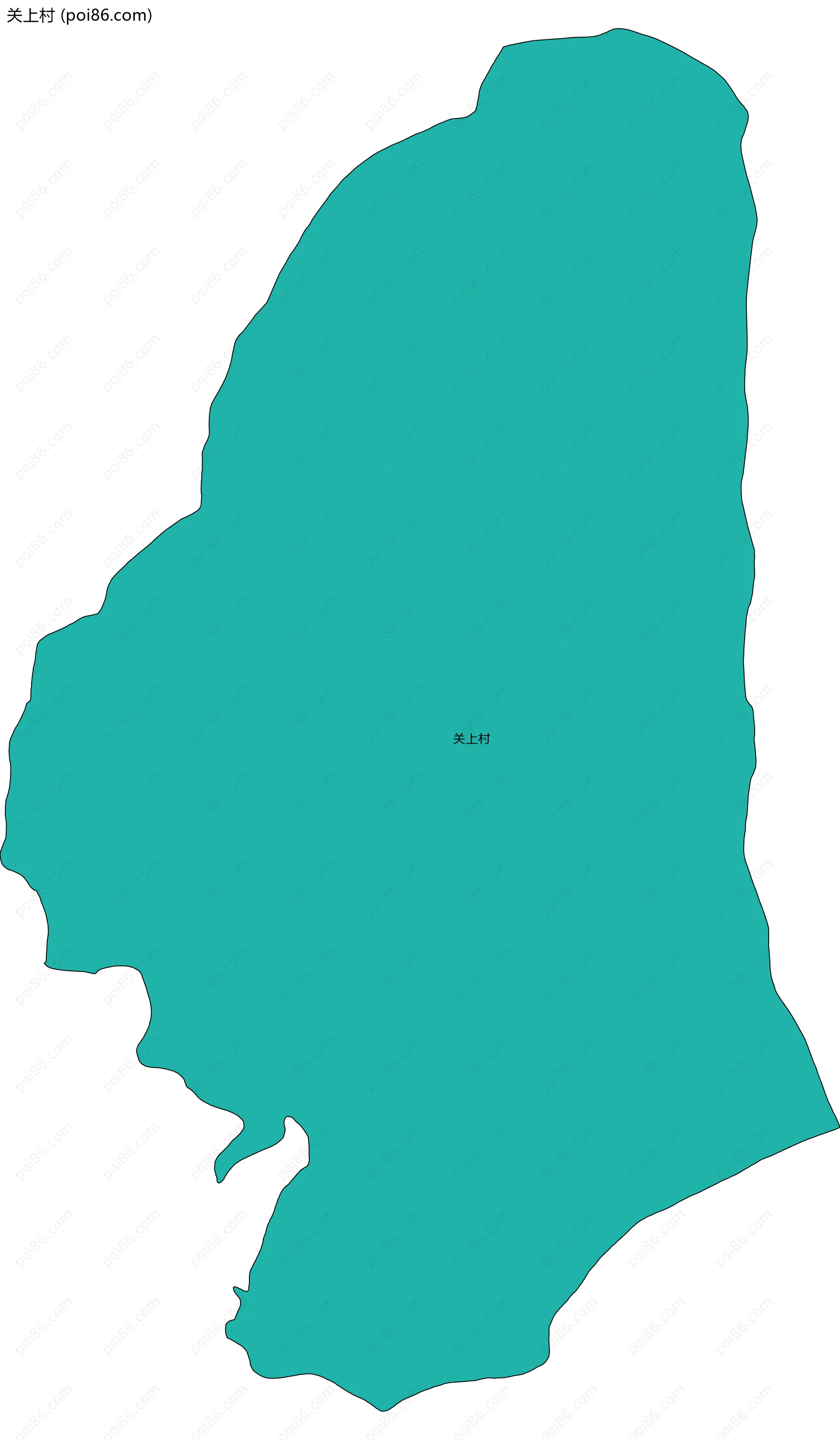 关上村边界地图