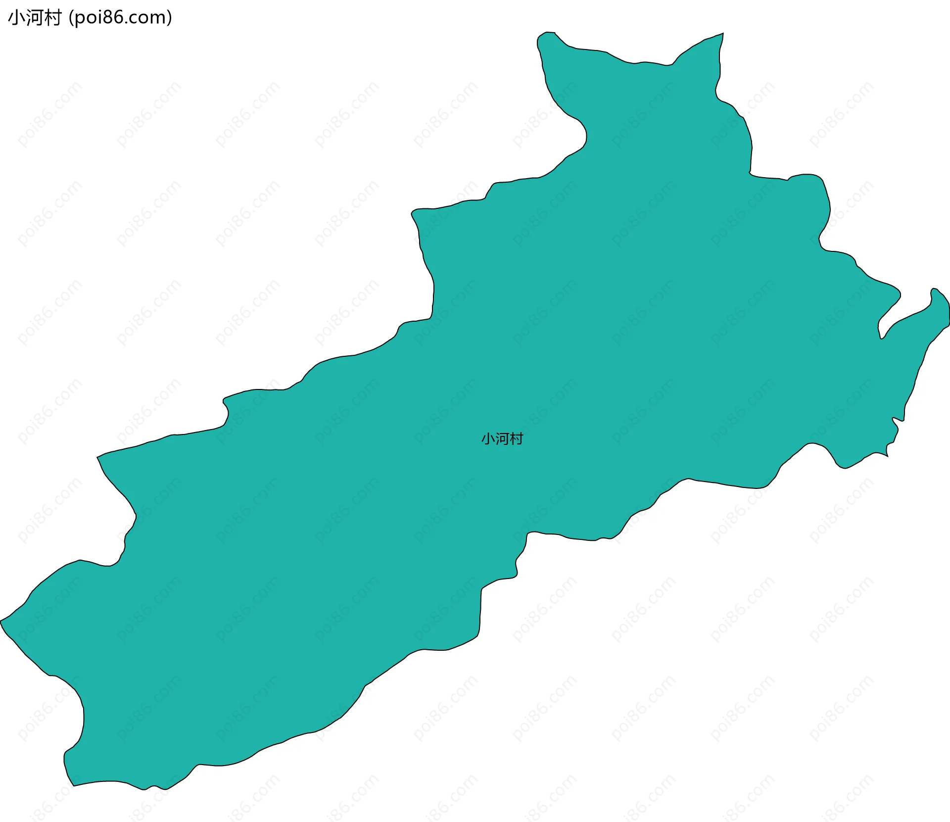 小河村边界地图