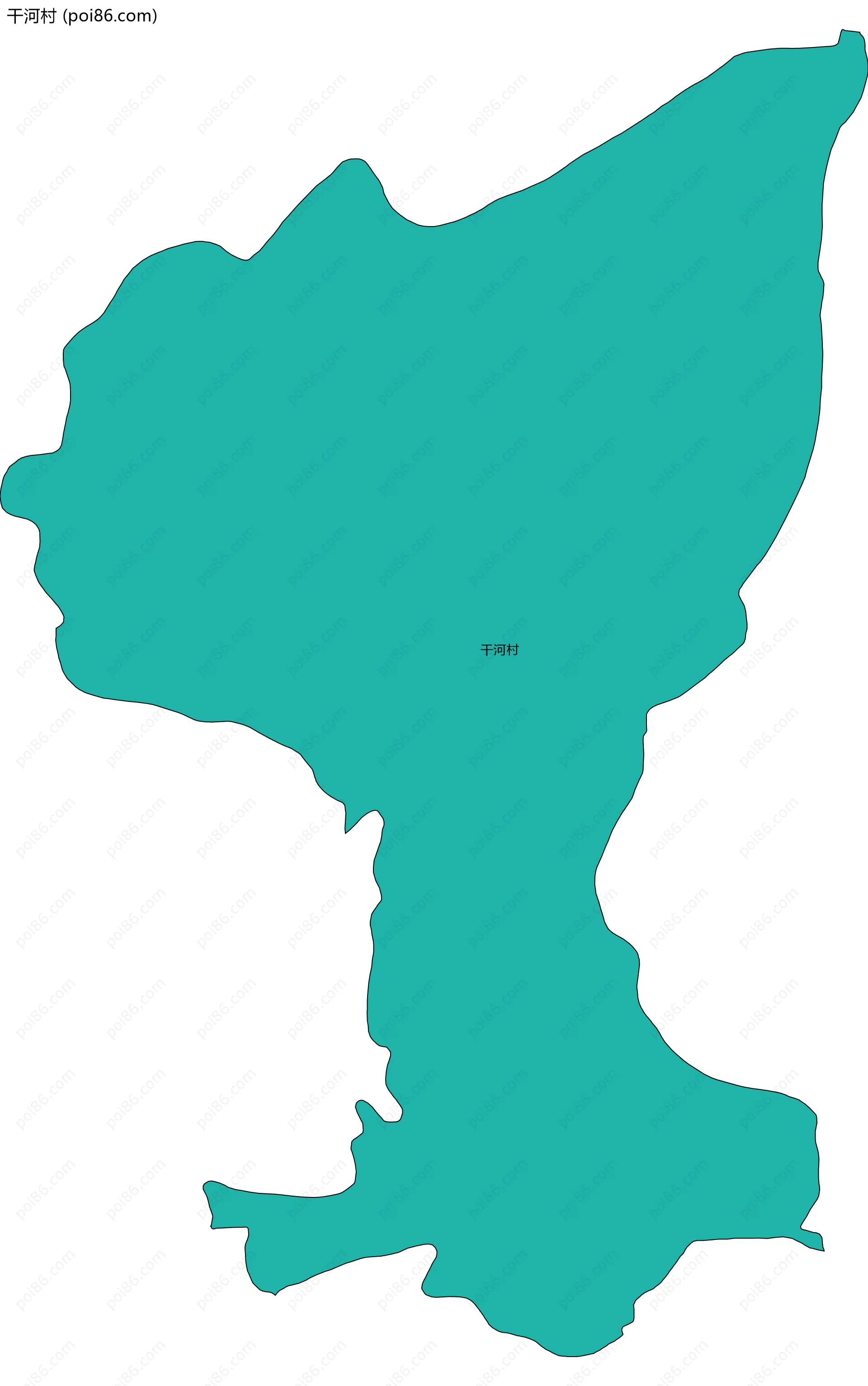 干河村边界地图