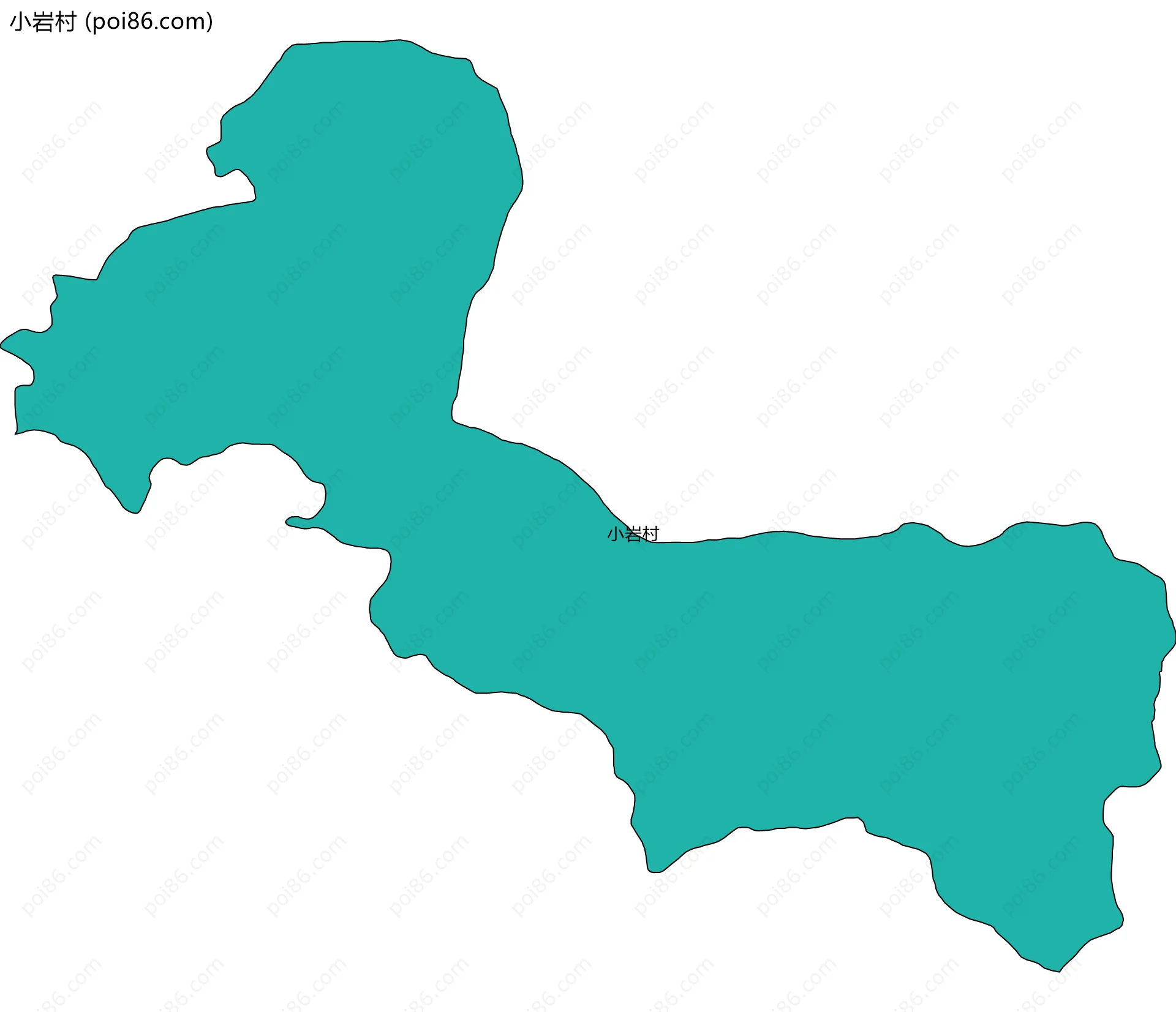 小岩村边界地图