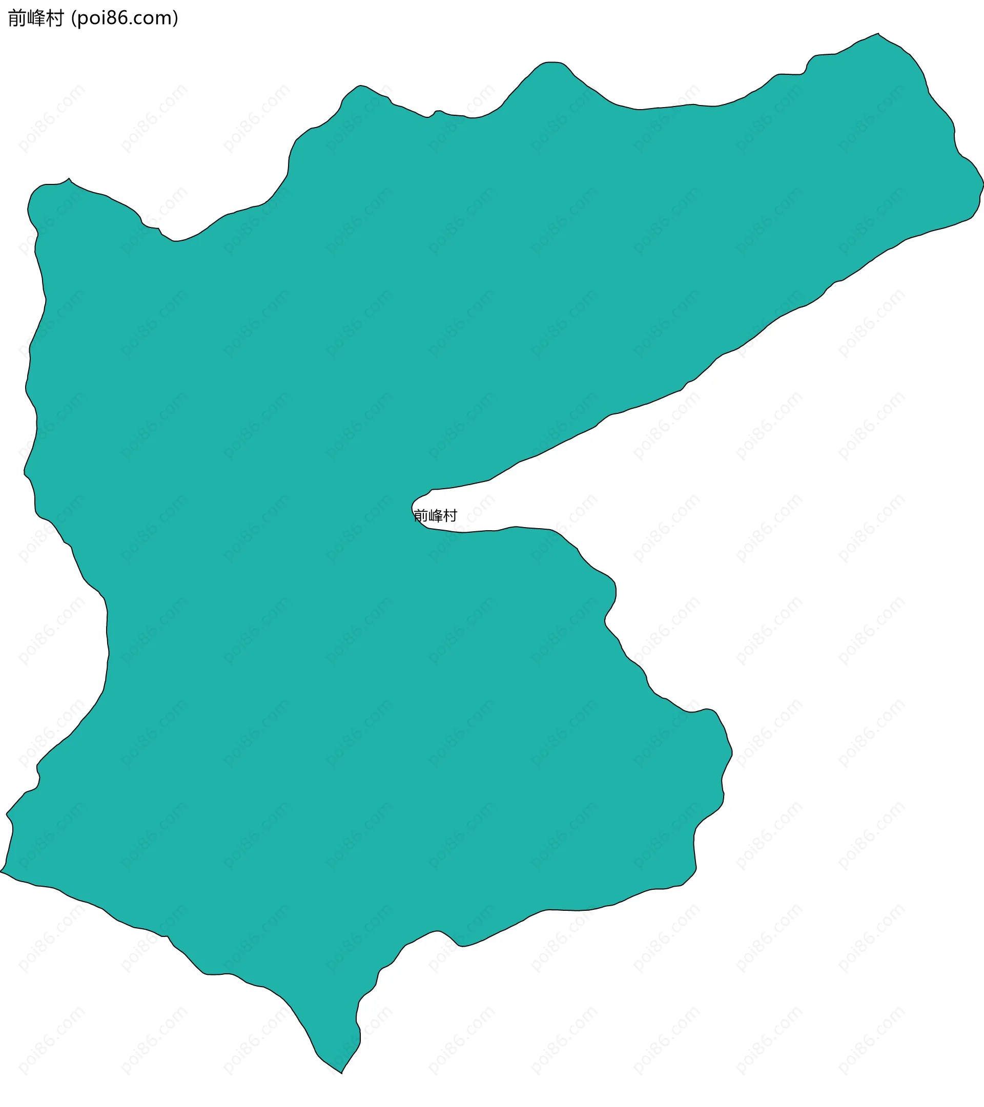 前峰村边界地图