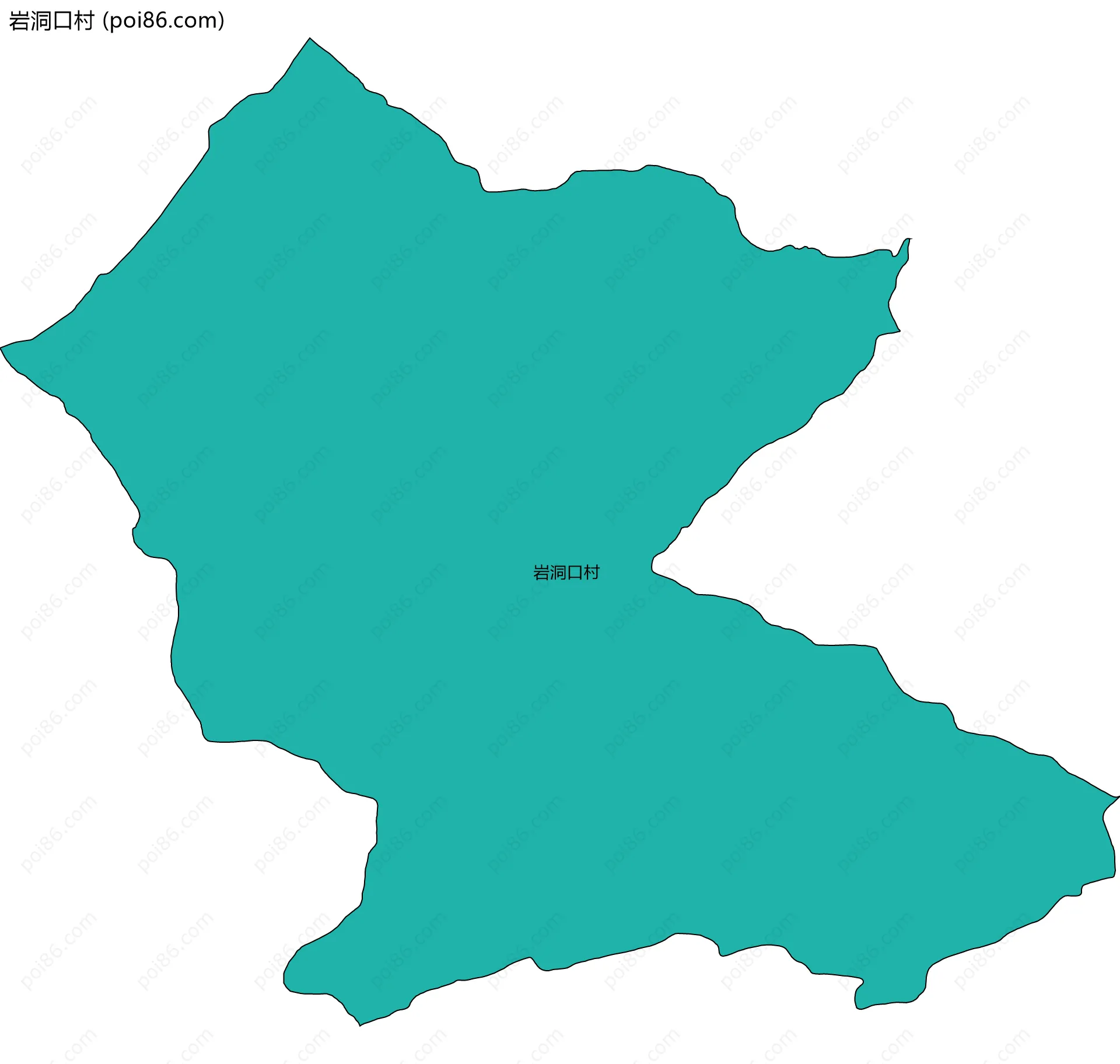 岩洞口村边界地图