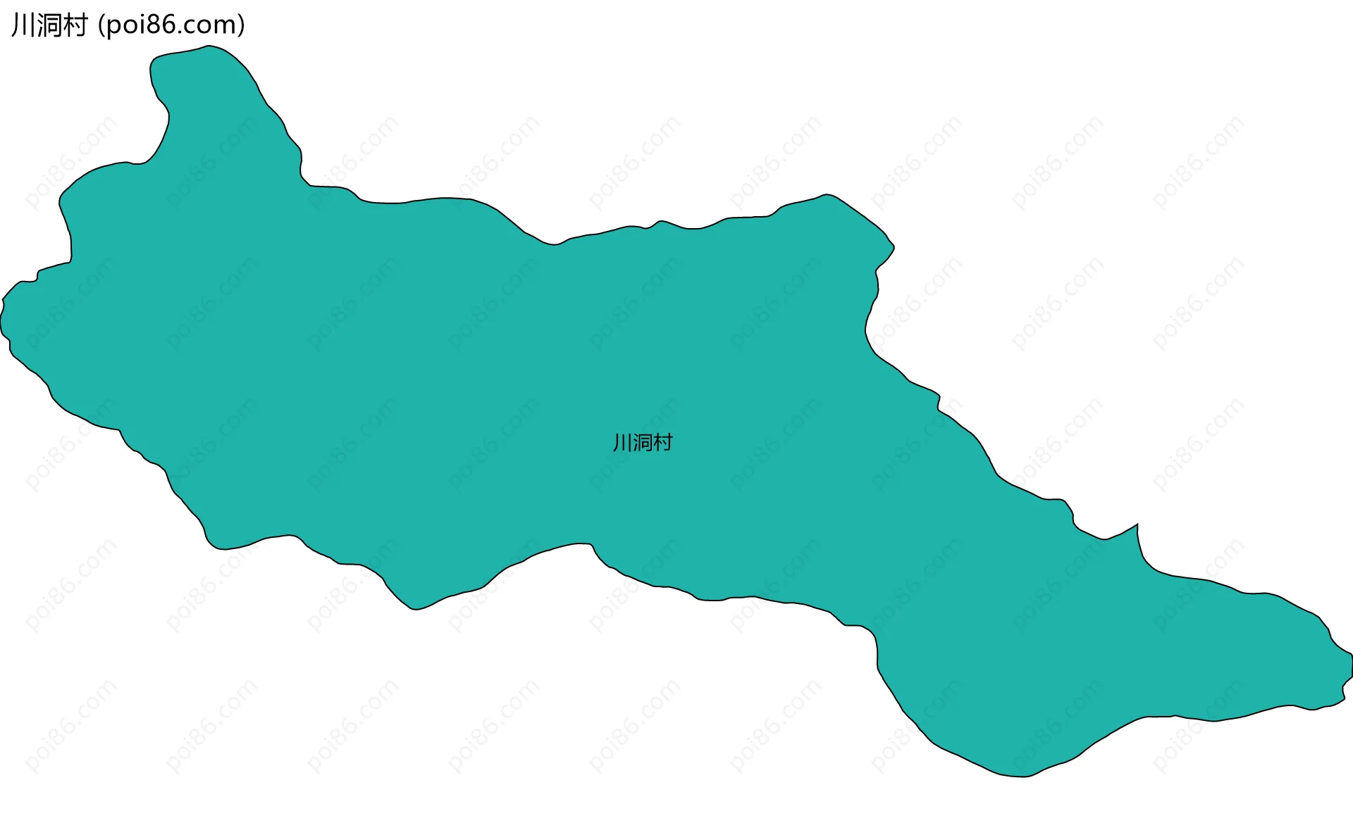 川洞村边界地图