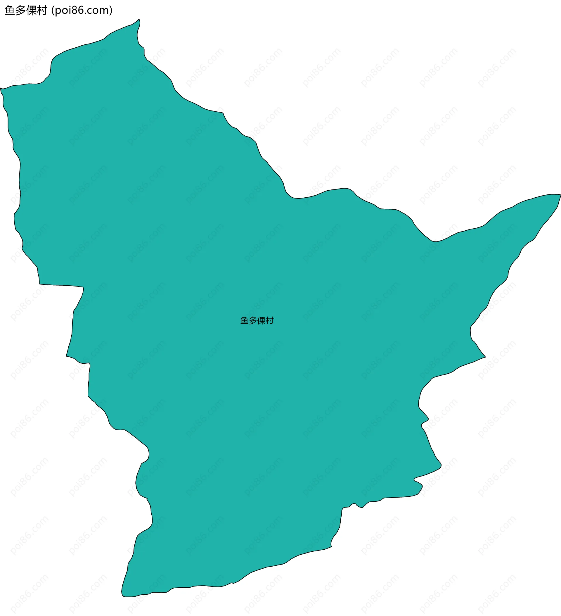鱼多倮村边界地图