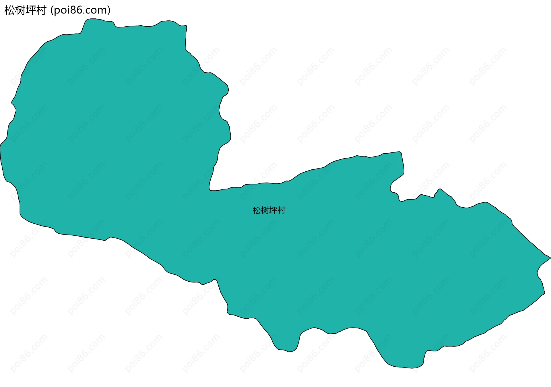松树坪村边界地图