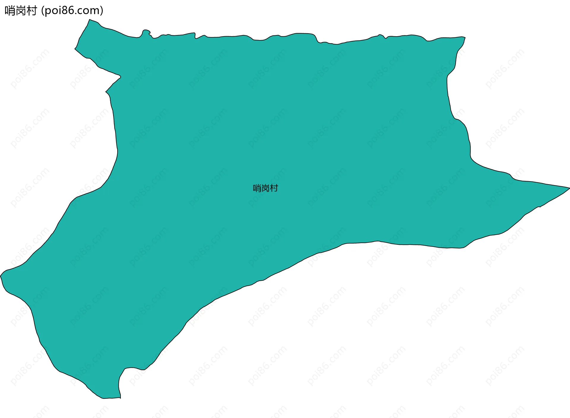 哨岗村边界地图