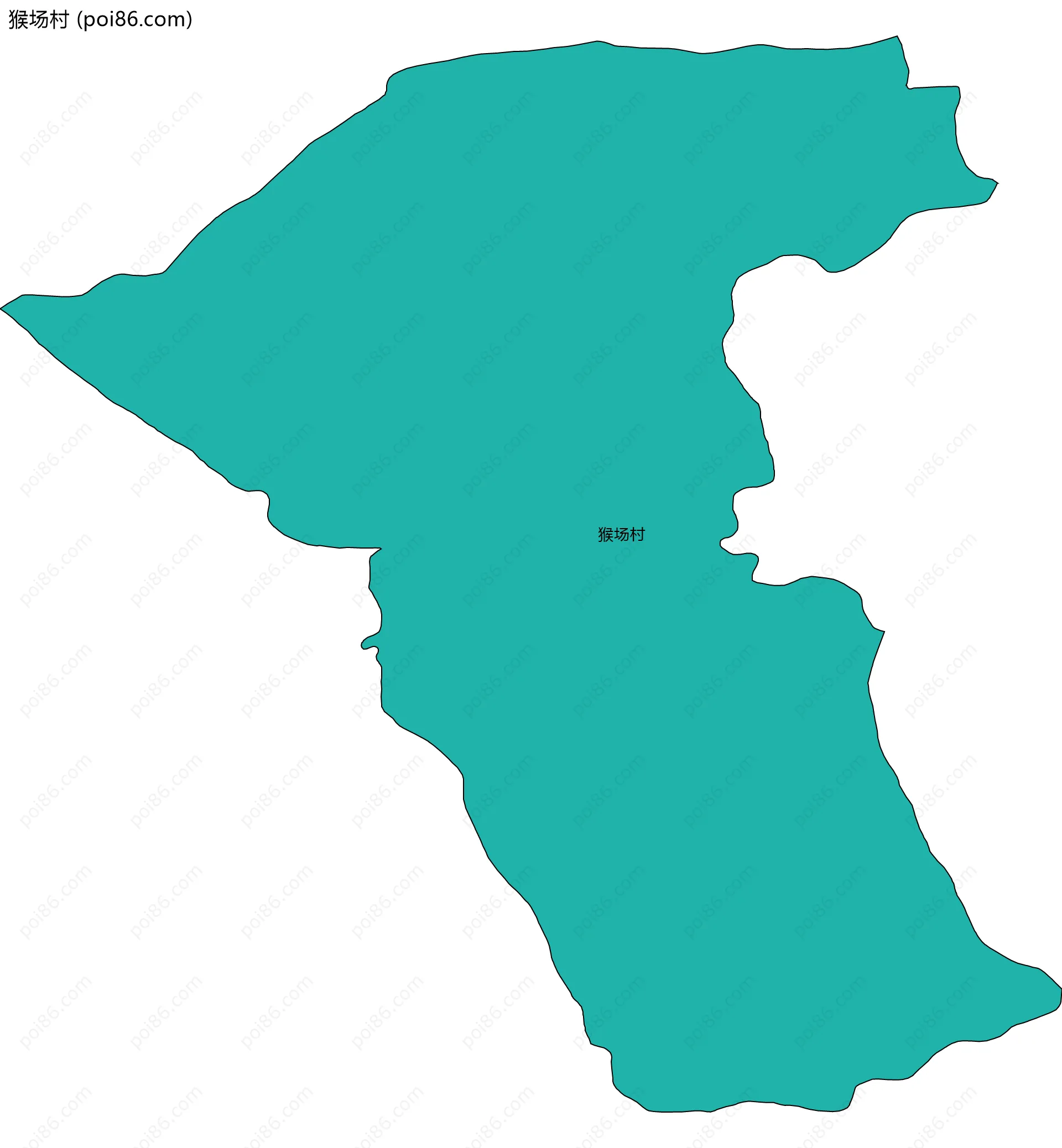 猴场村边界地图