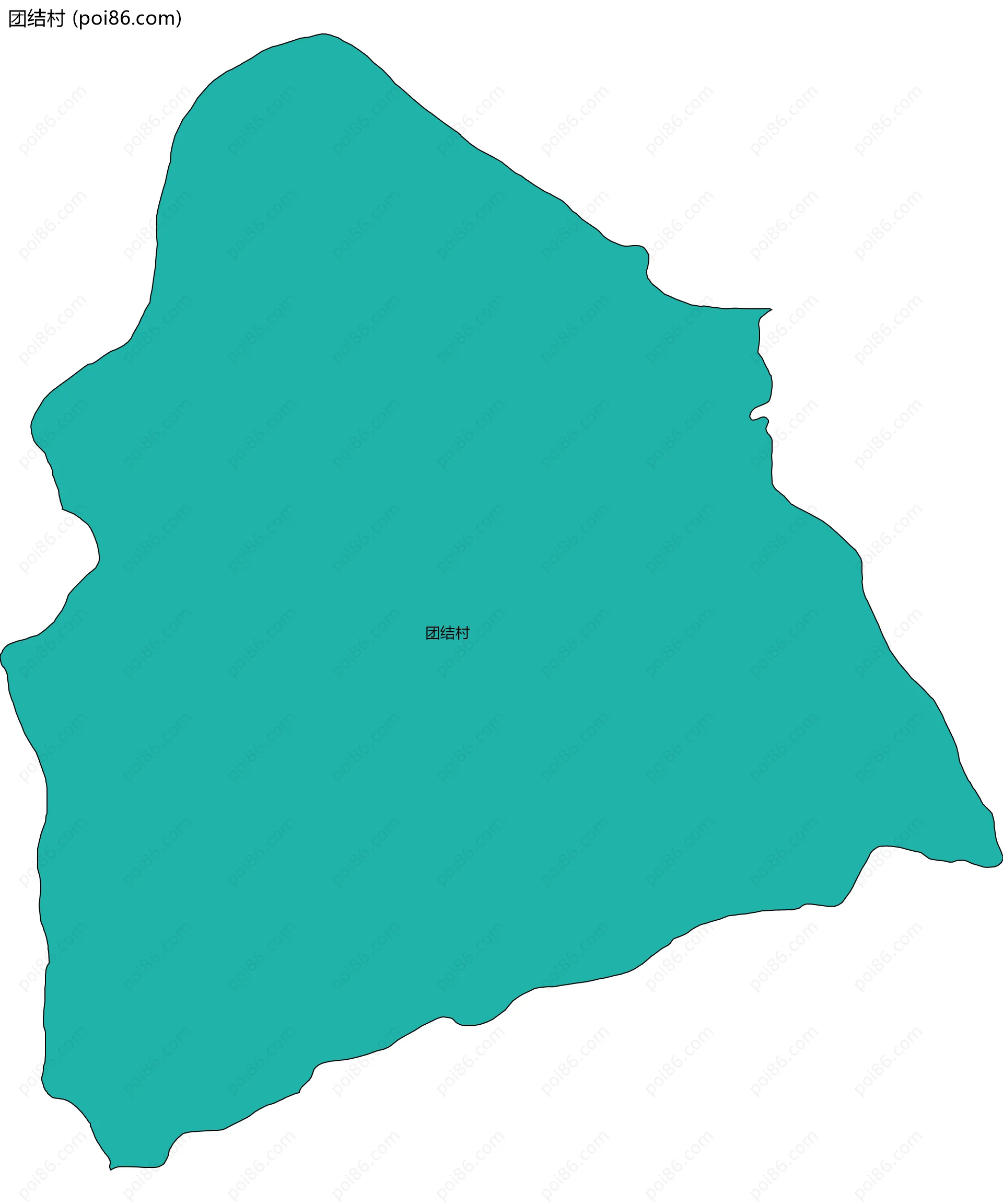 团结村边界地图