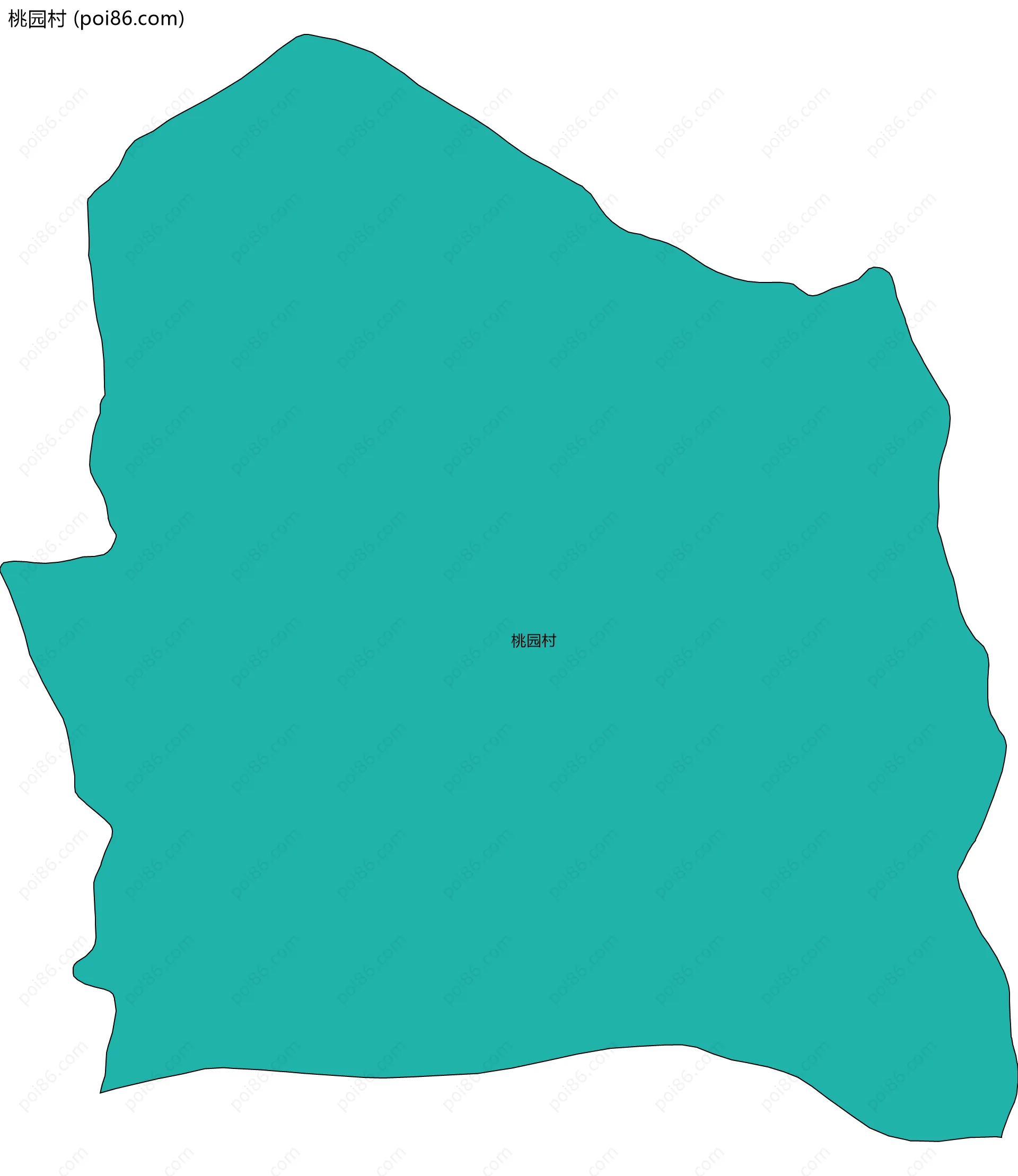 桃园村边界地图