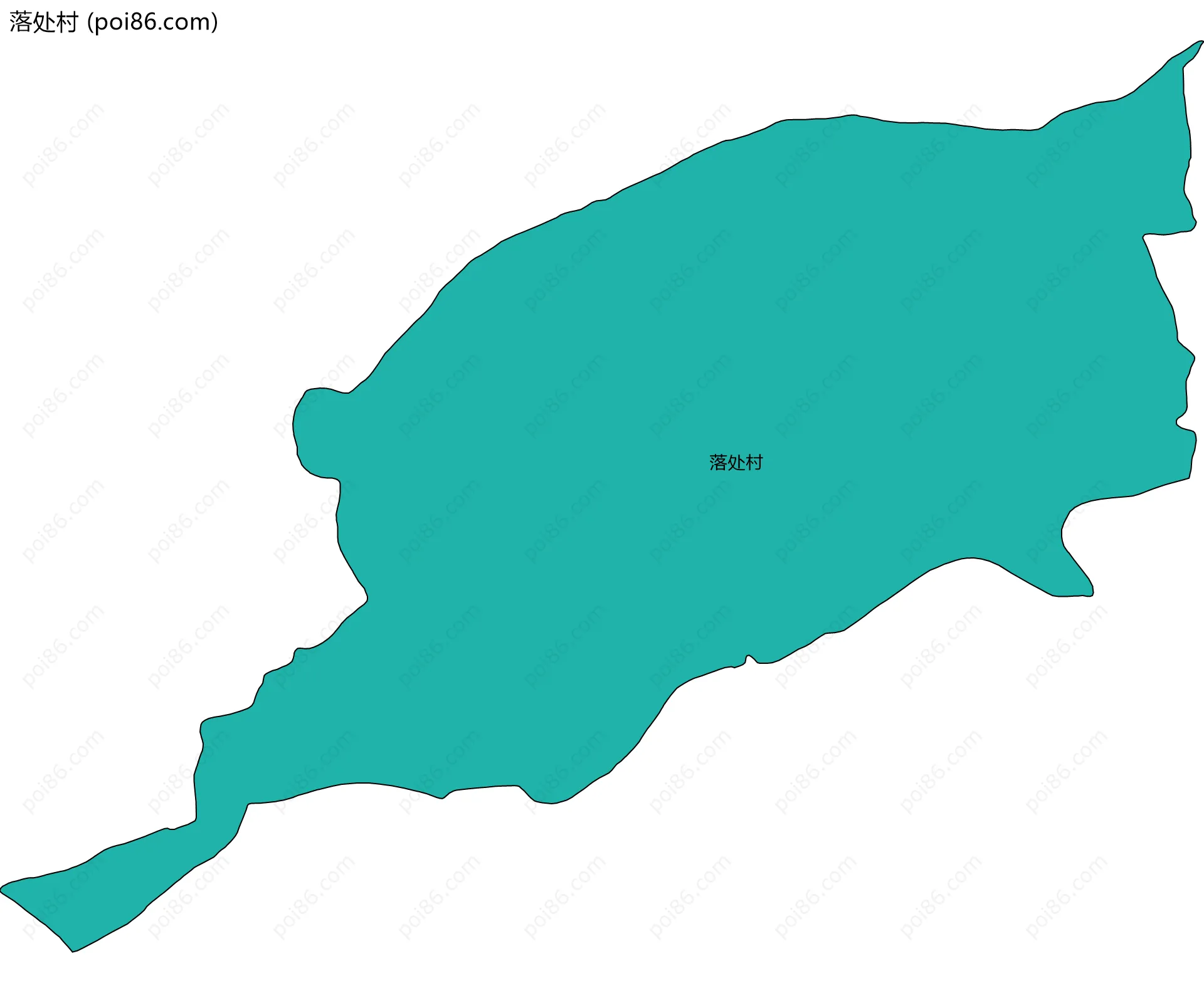 落处村边界地图