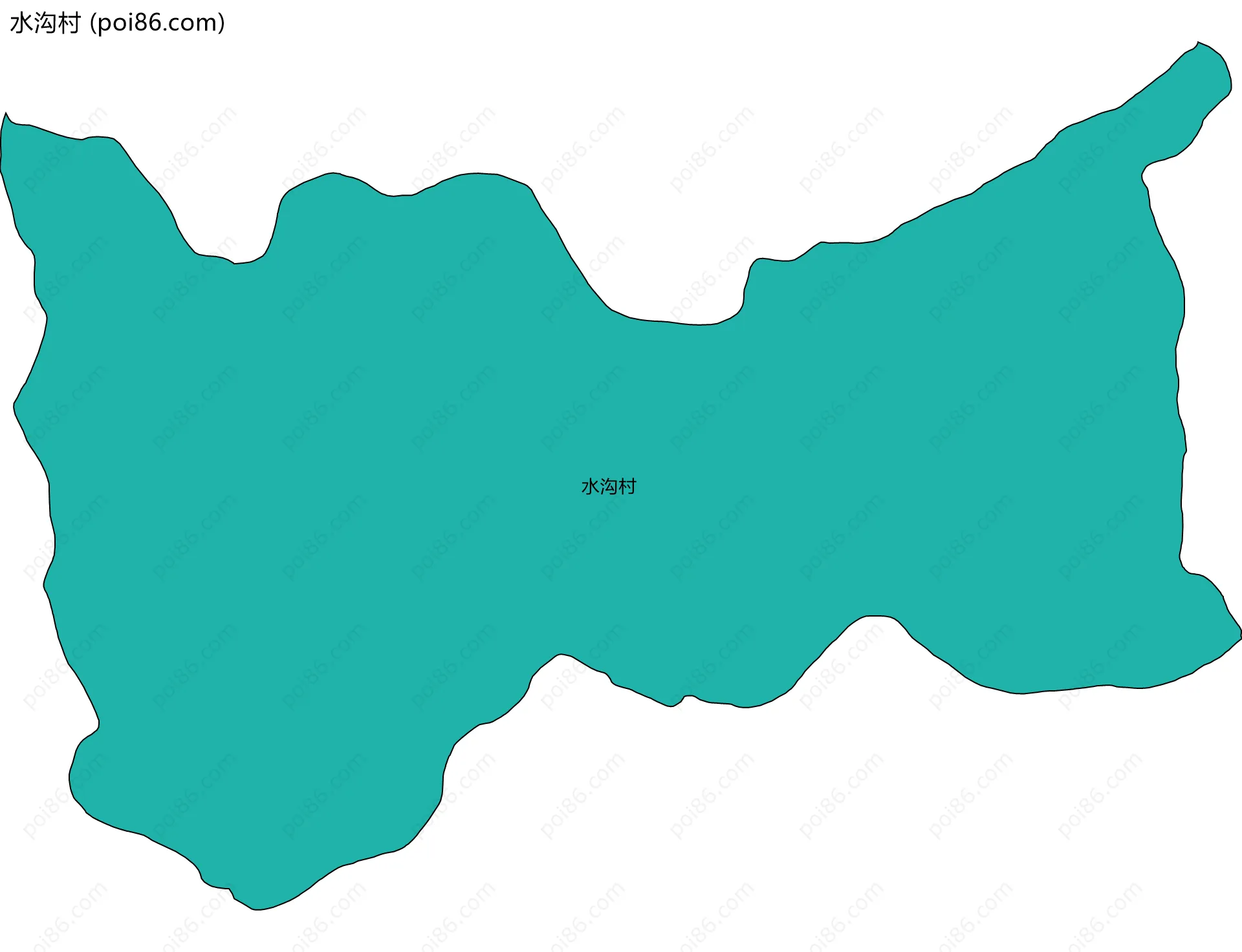 水沟村边界地图