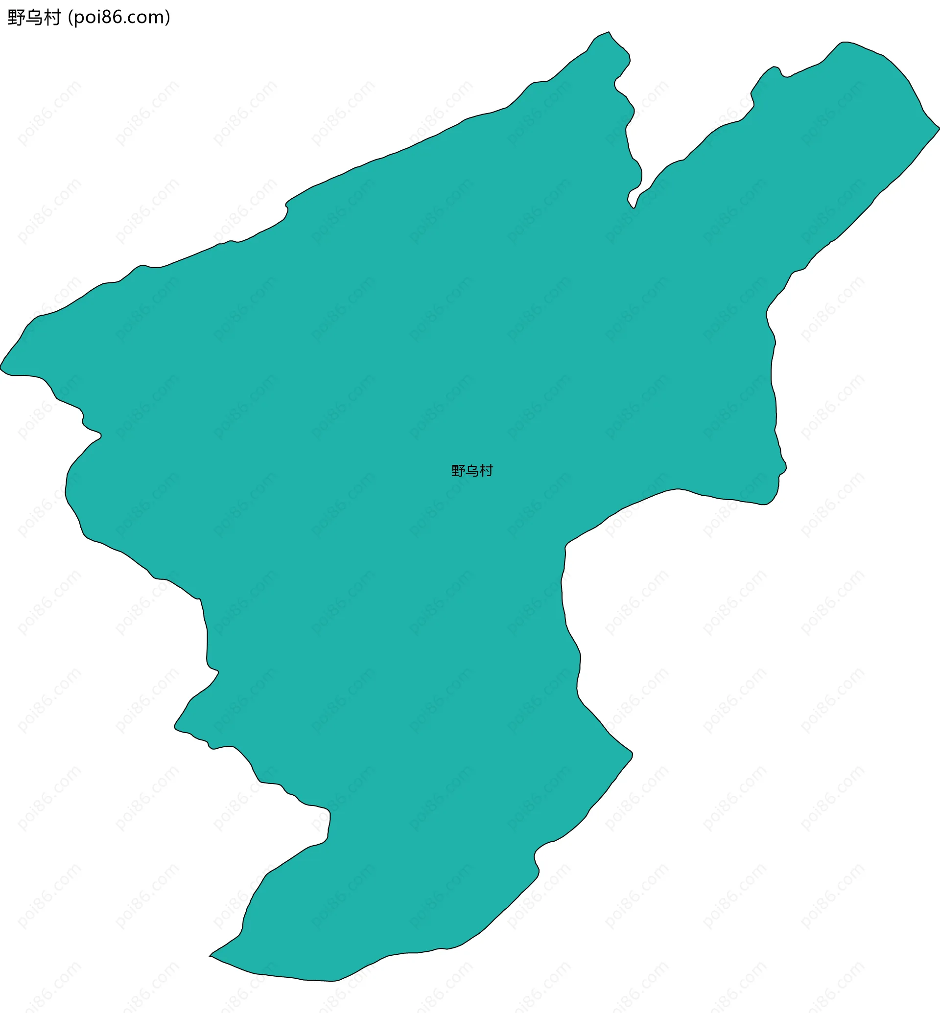 野乌村边界地图