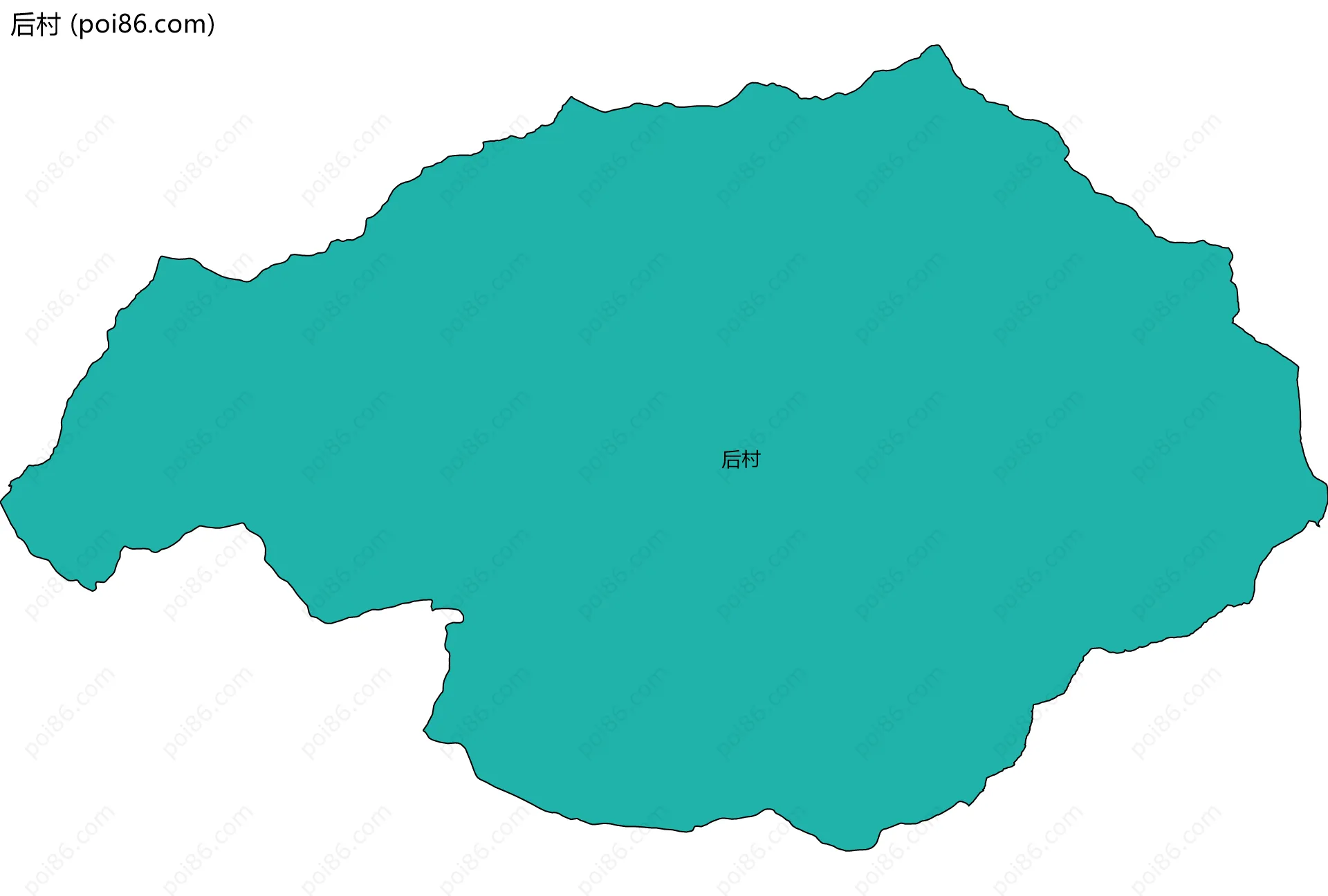 后村边界地图