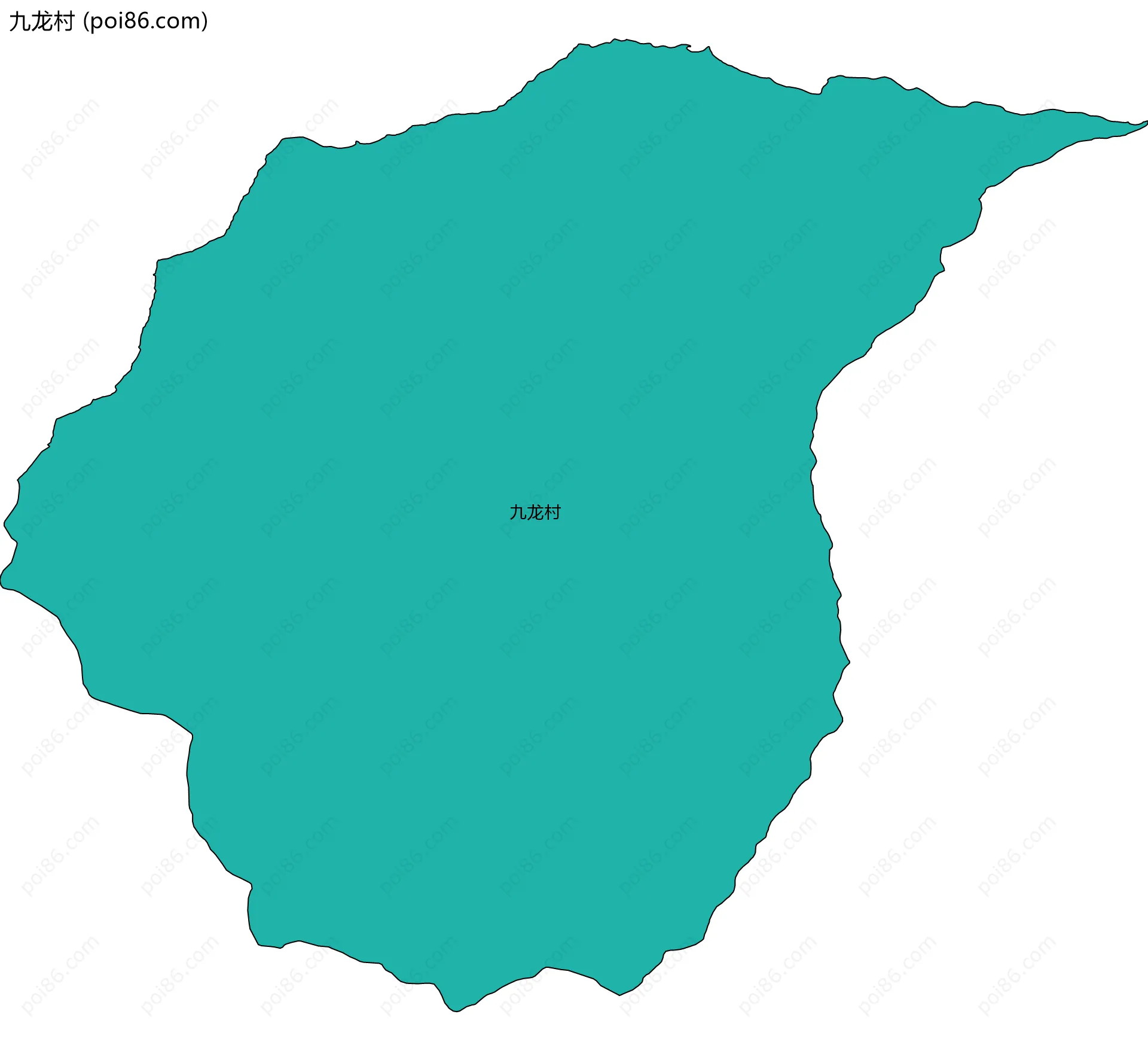 九龙村边界地图