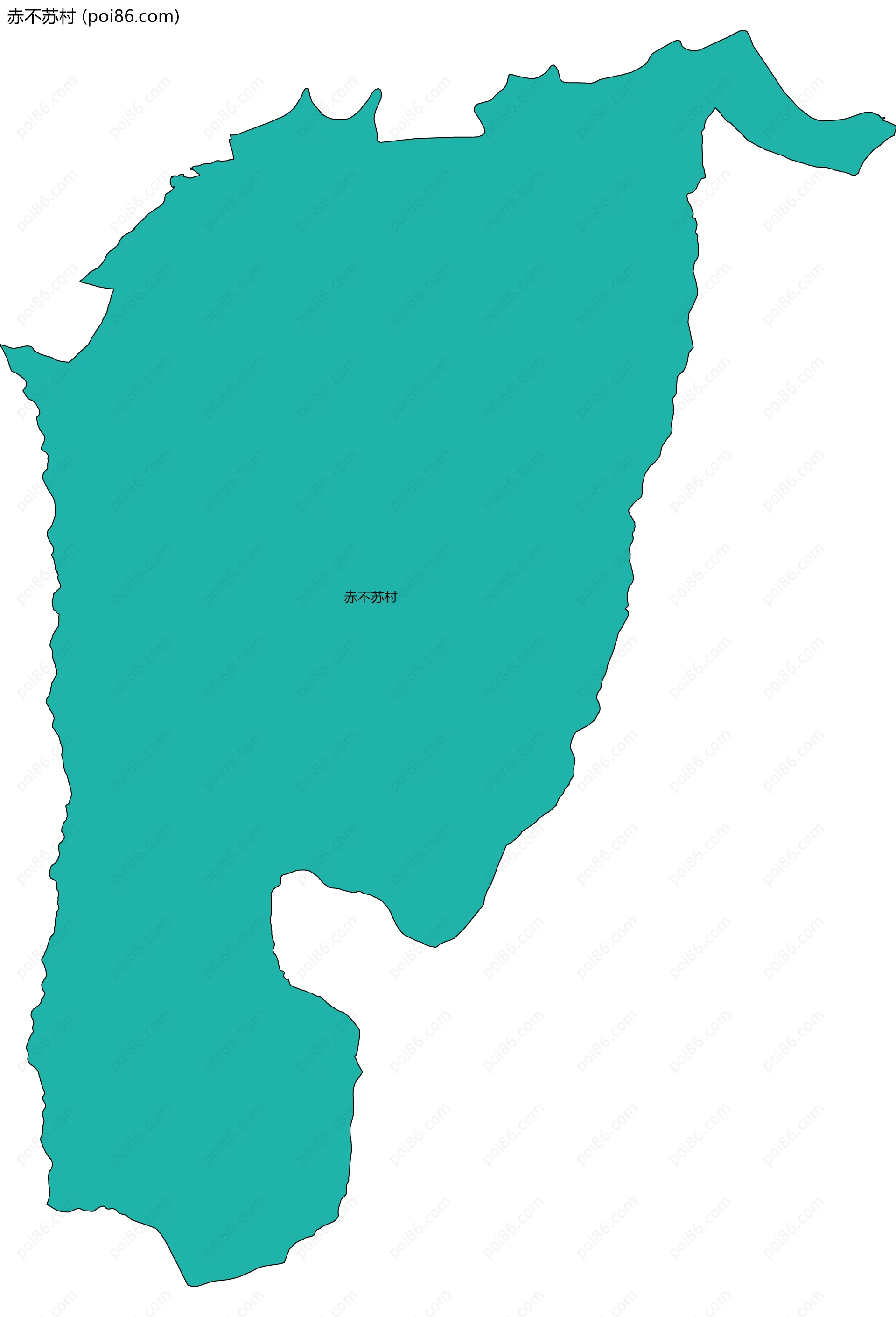 赤不苏村边界地图