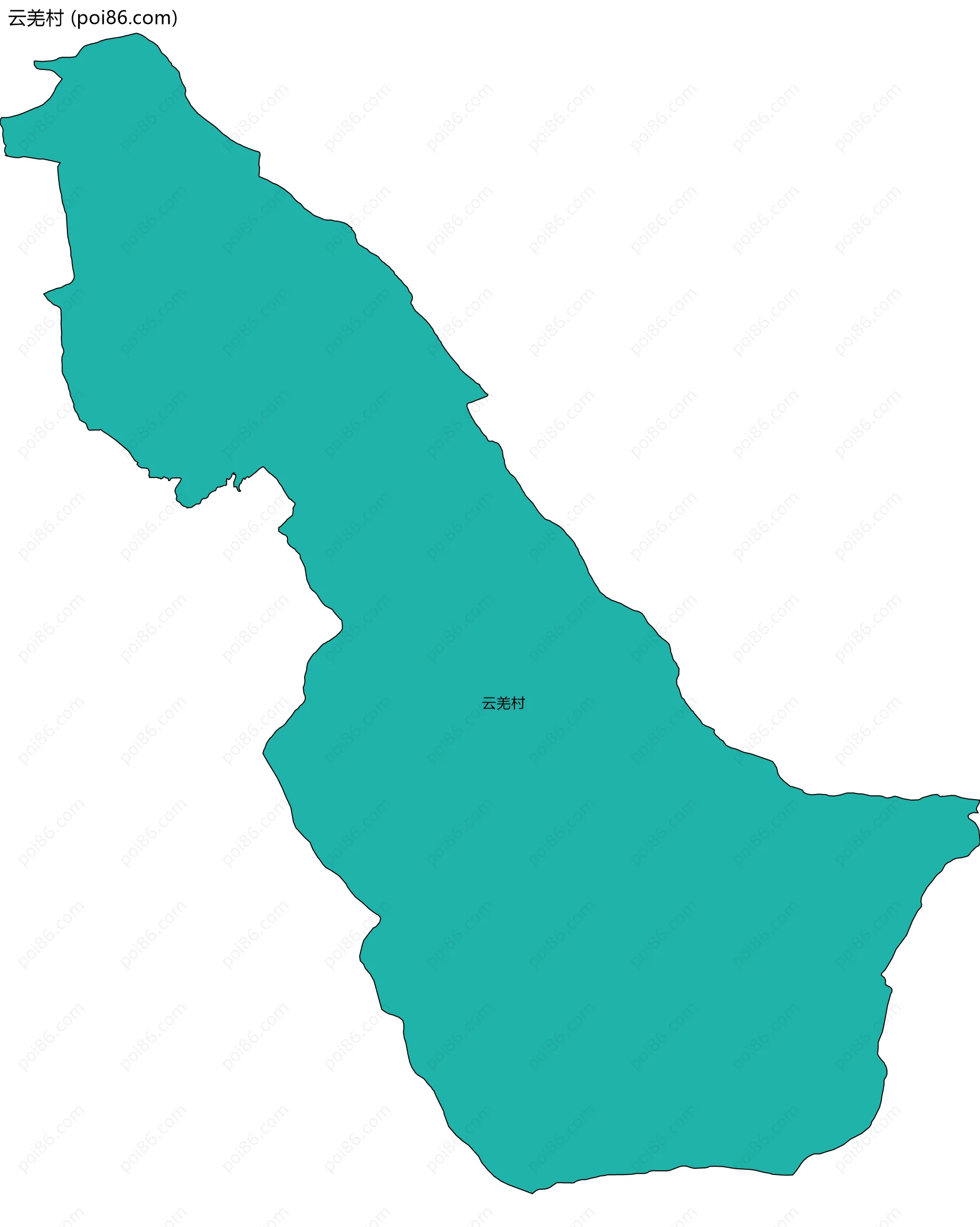 云羌村边界地图