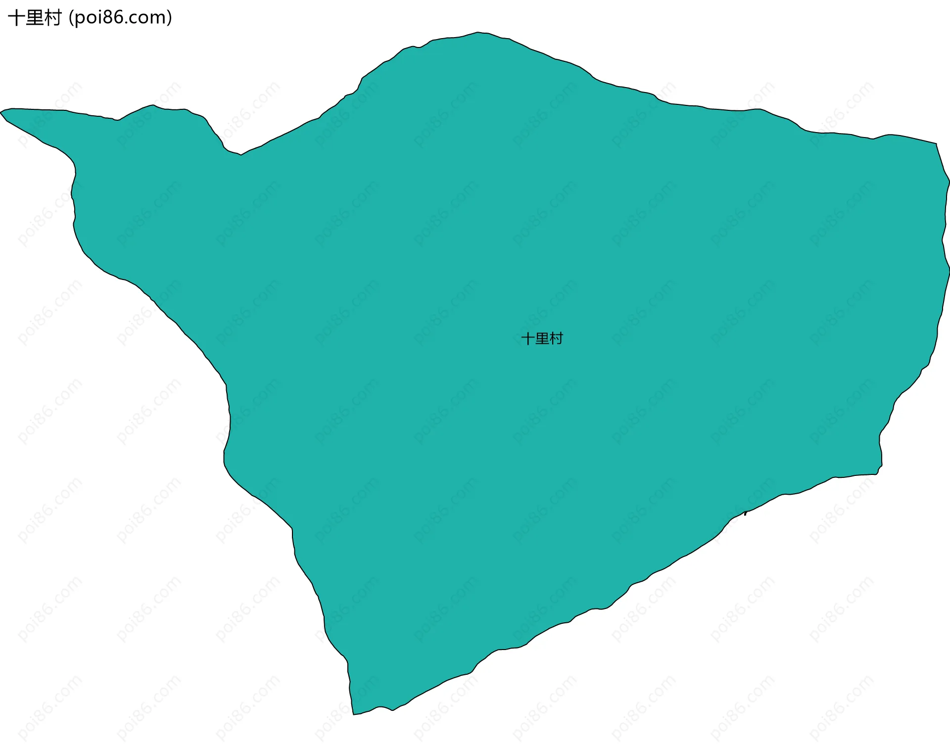 十里村边界地图