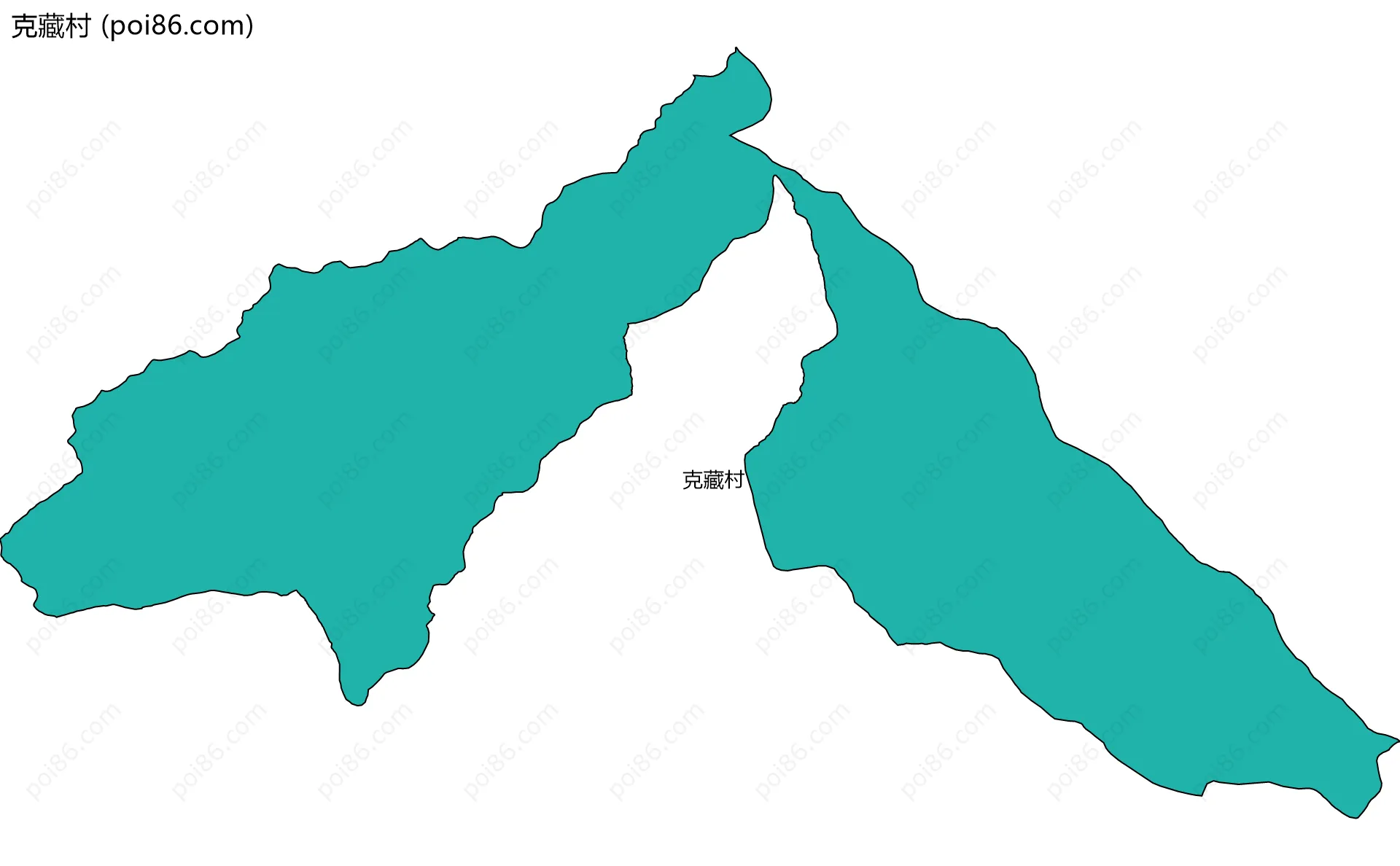 克藏村边界地图