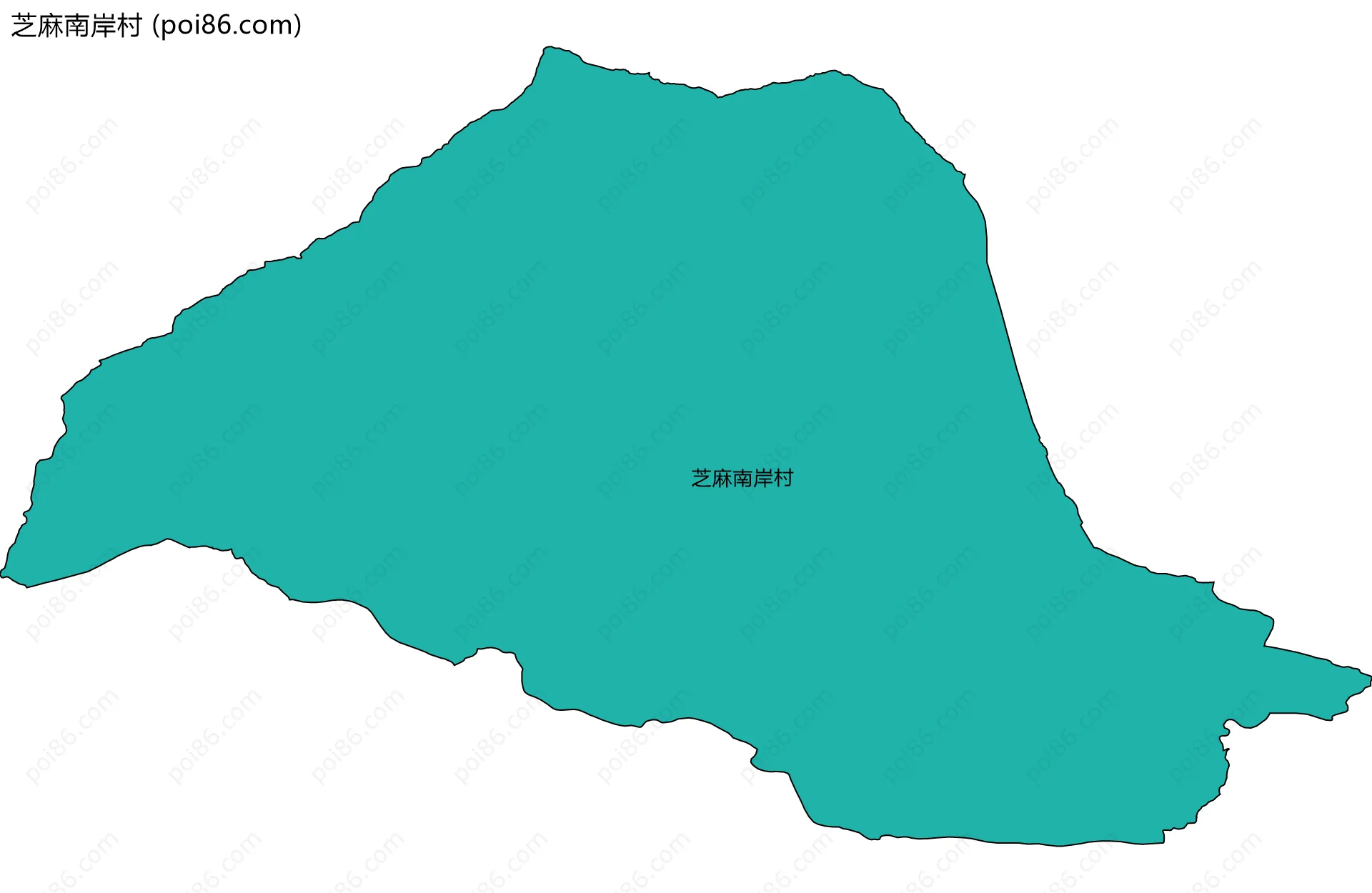 芝麻南岸村边界地图