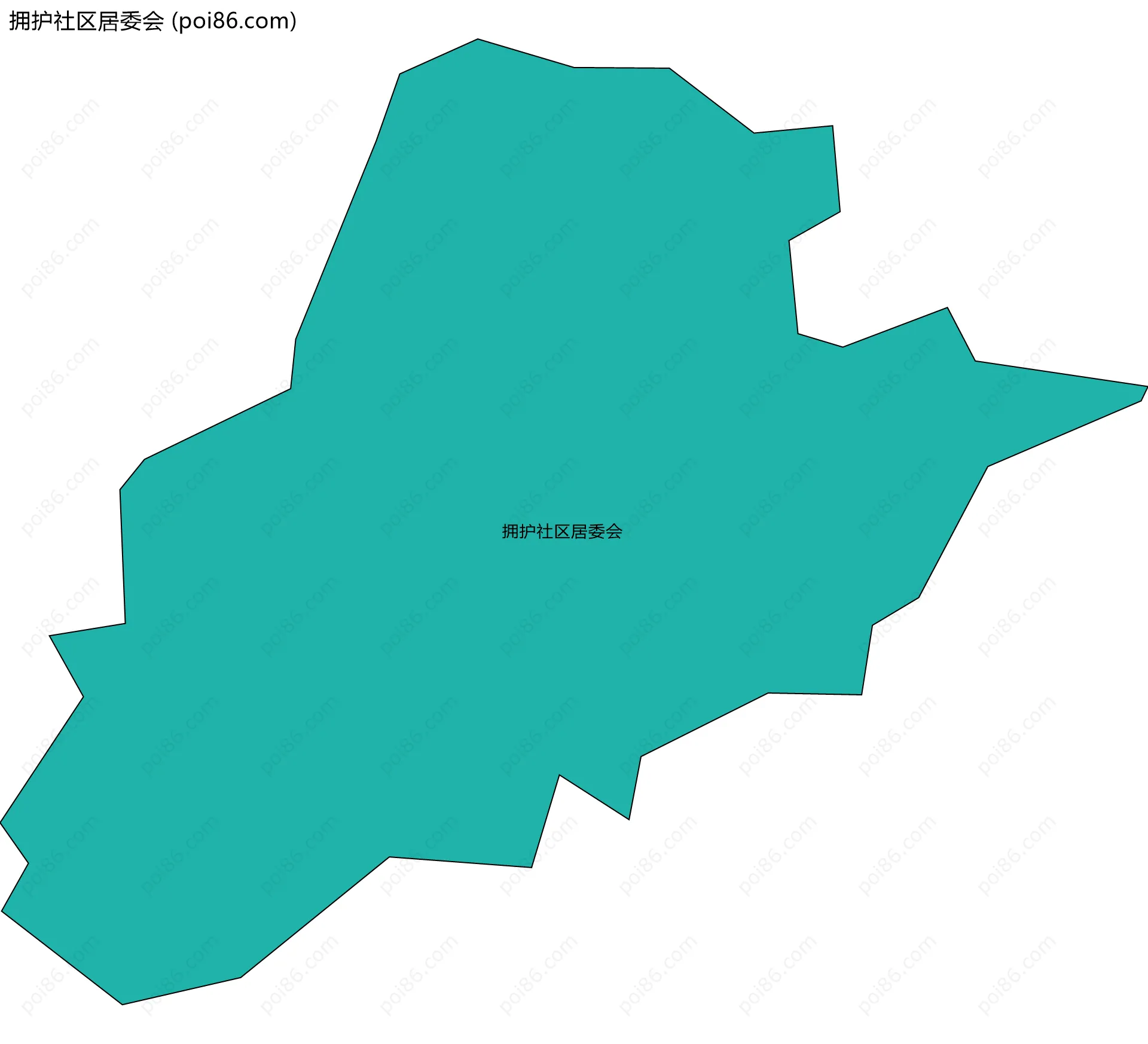 拥护社区居委会边界地图