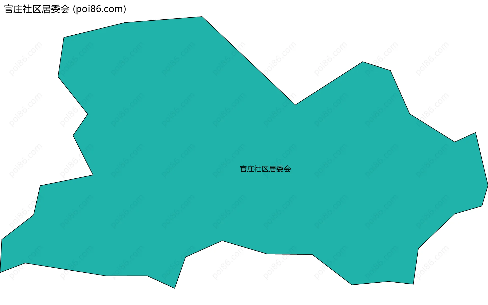 官庄社区居委会边界地图