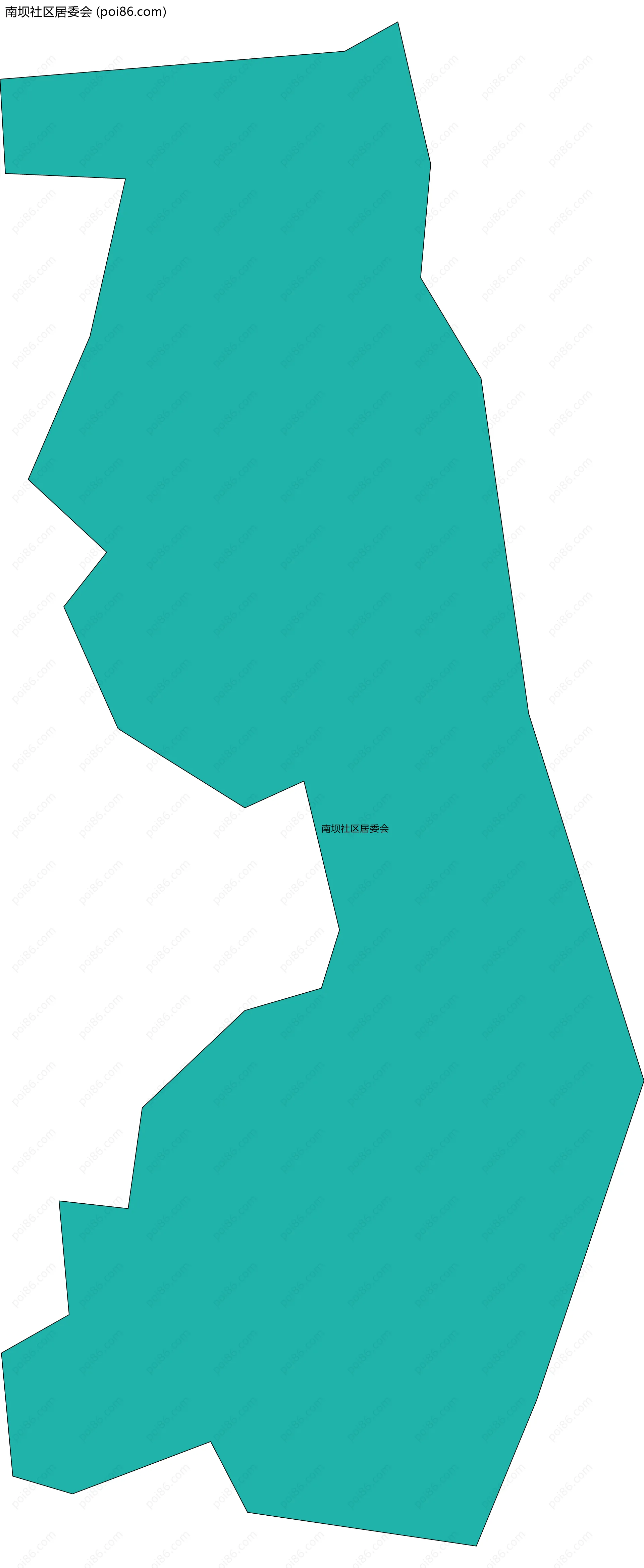 南坝社区居委会边界地图