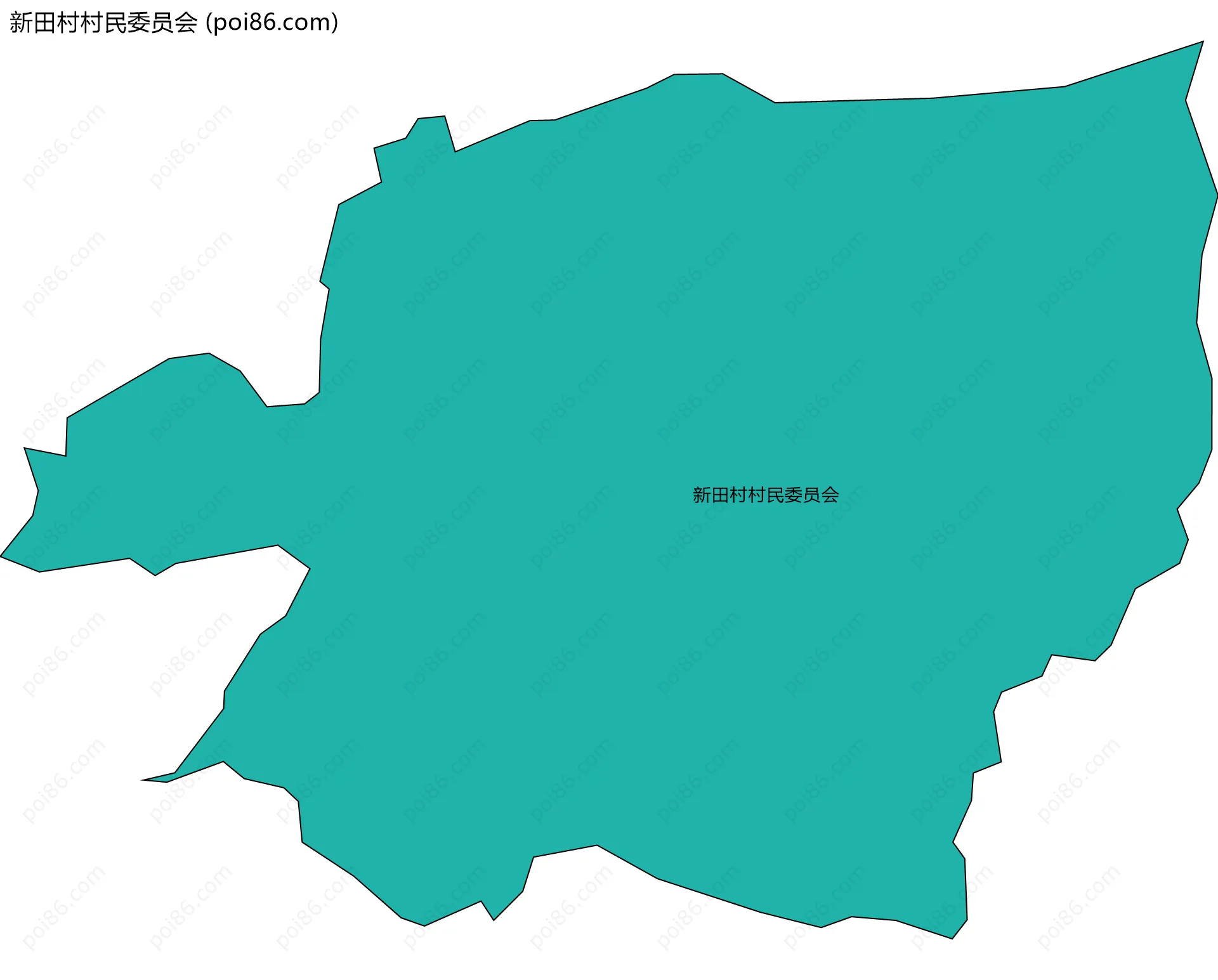 新田村村民委员会边界地图