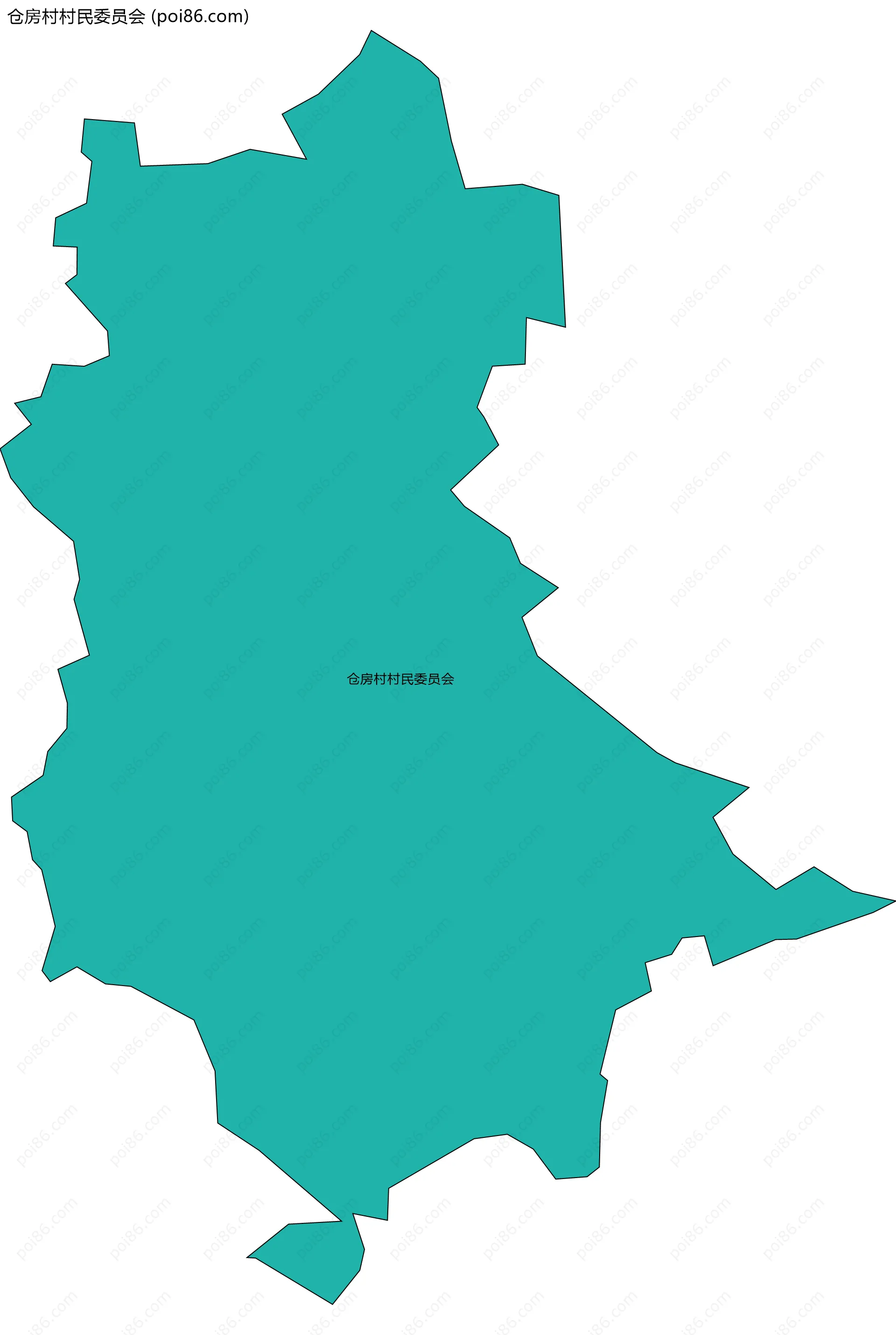 仓房村村民委员会边界地图